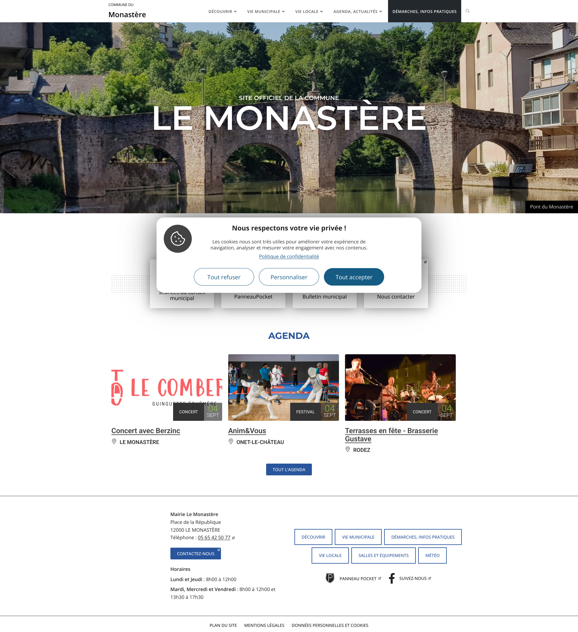 Aperçu du site
