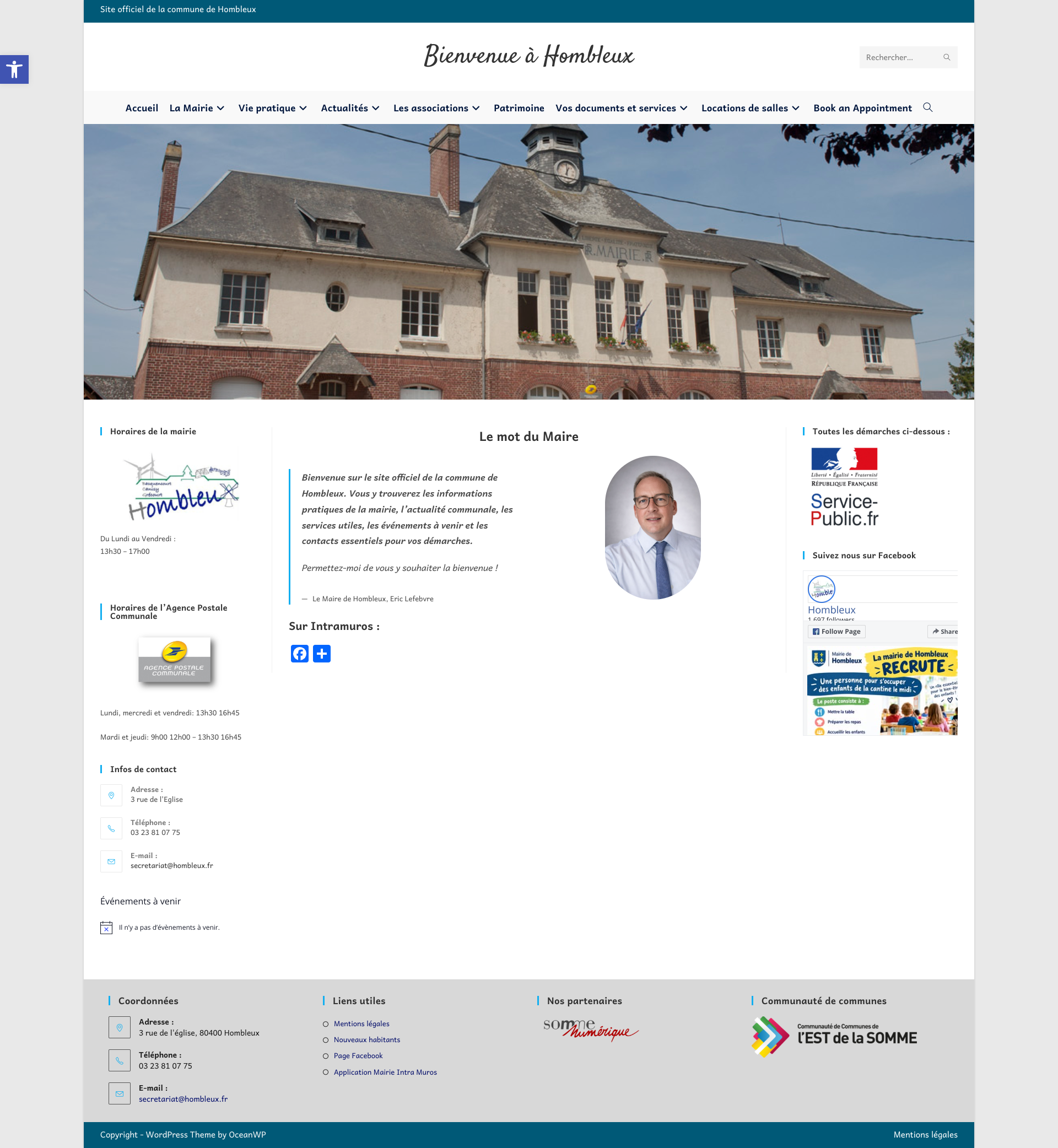 Aperçu du site