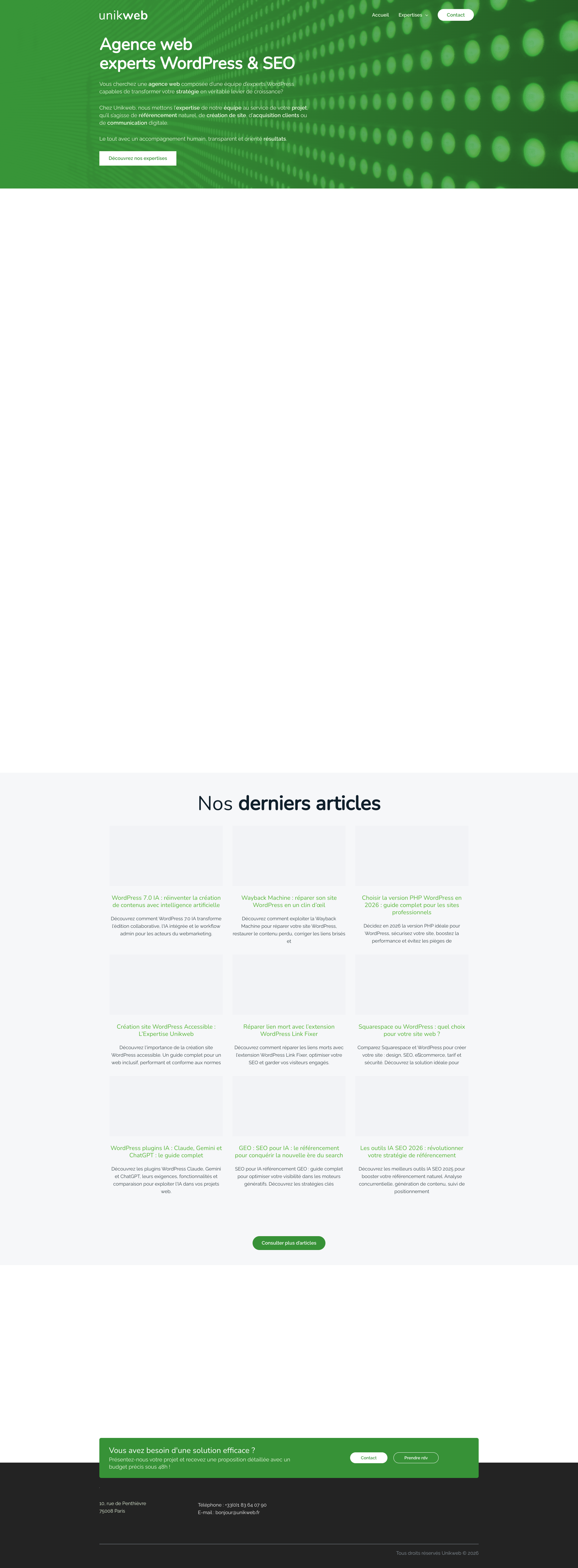Aperçu du site