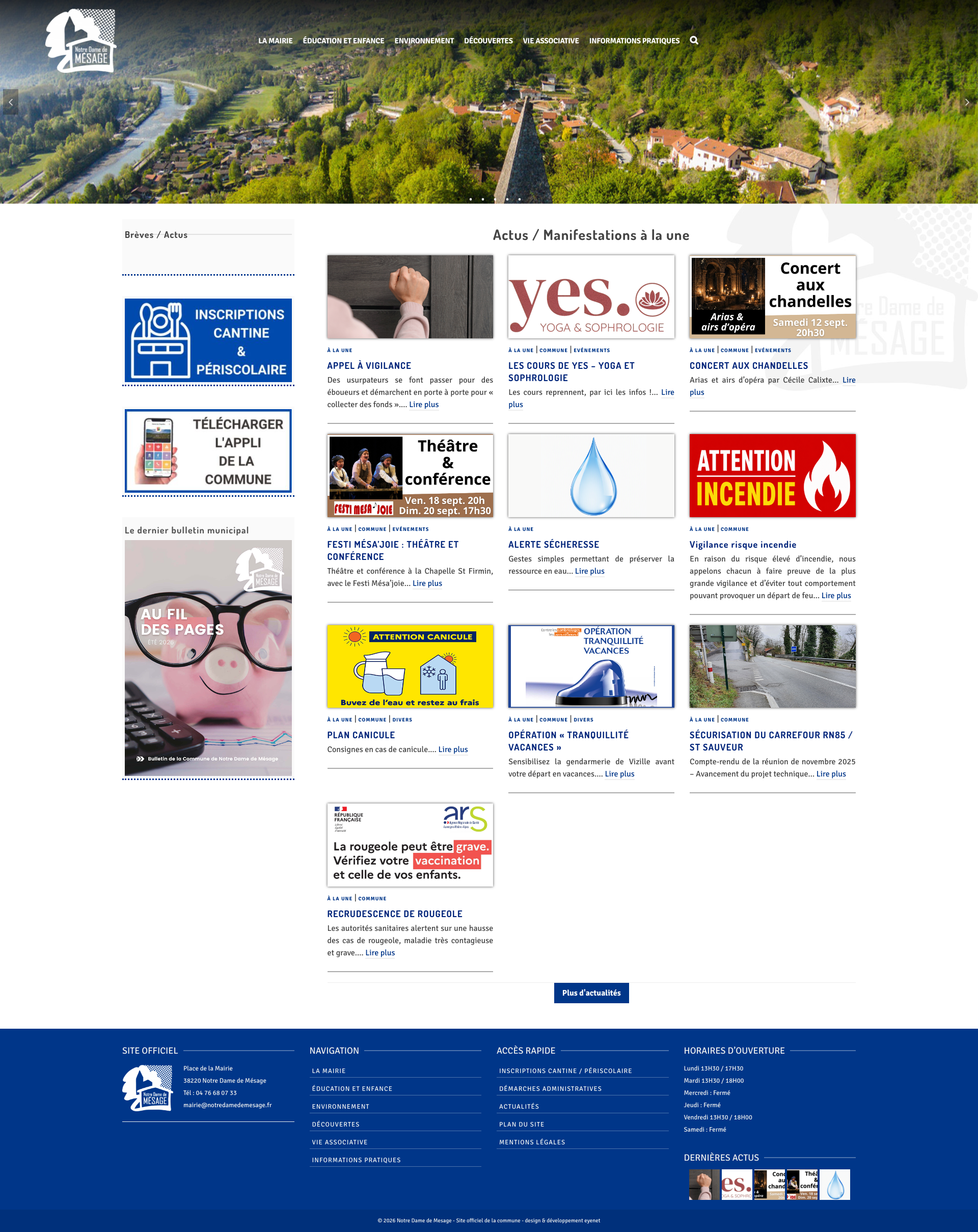 Aperçu du site