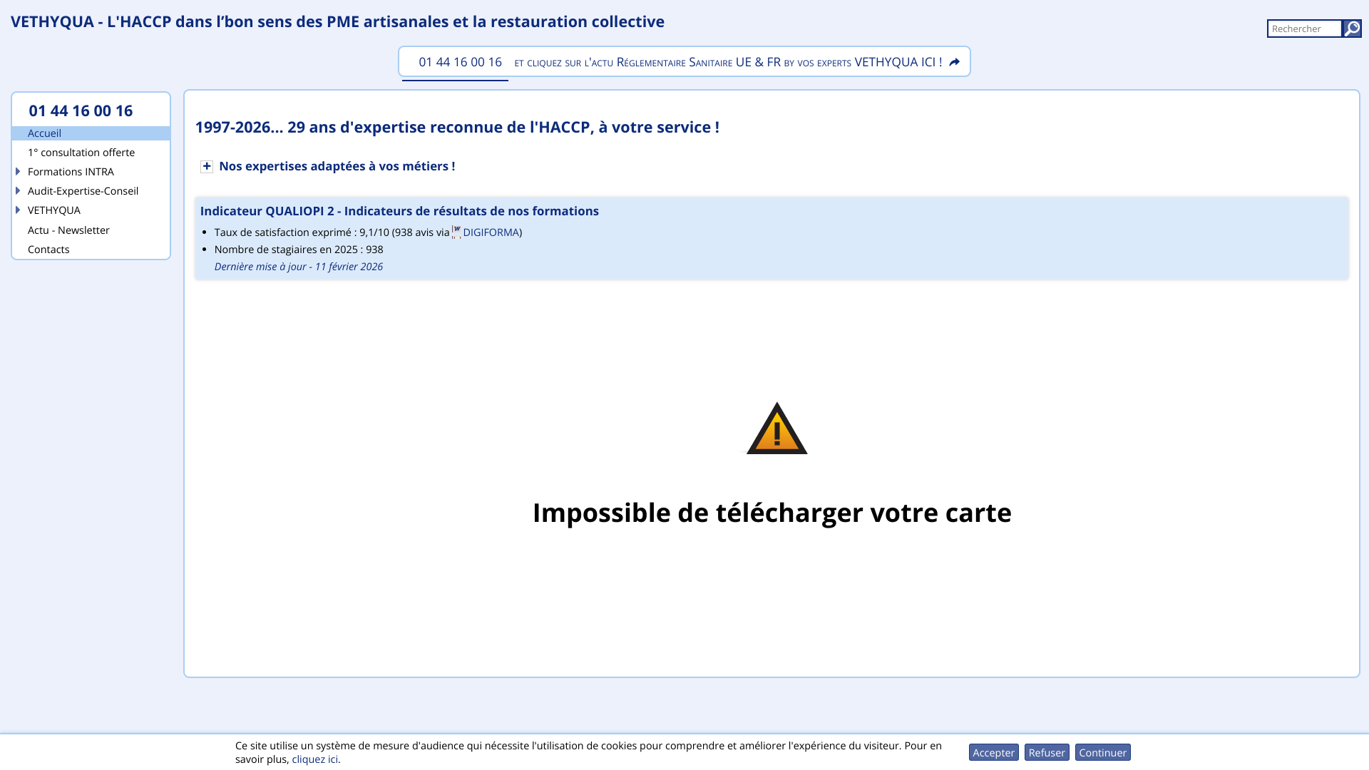 Aperçu du site