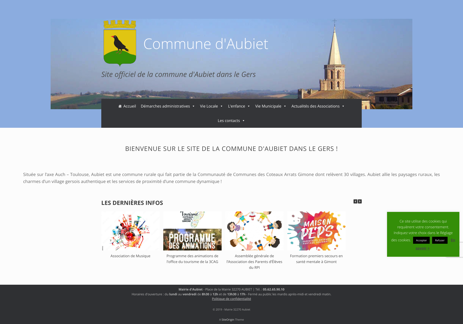 Aperçu du site