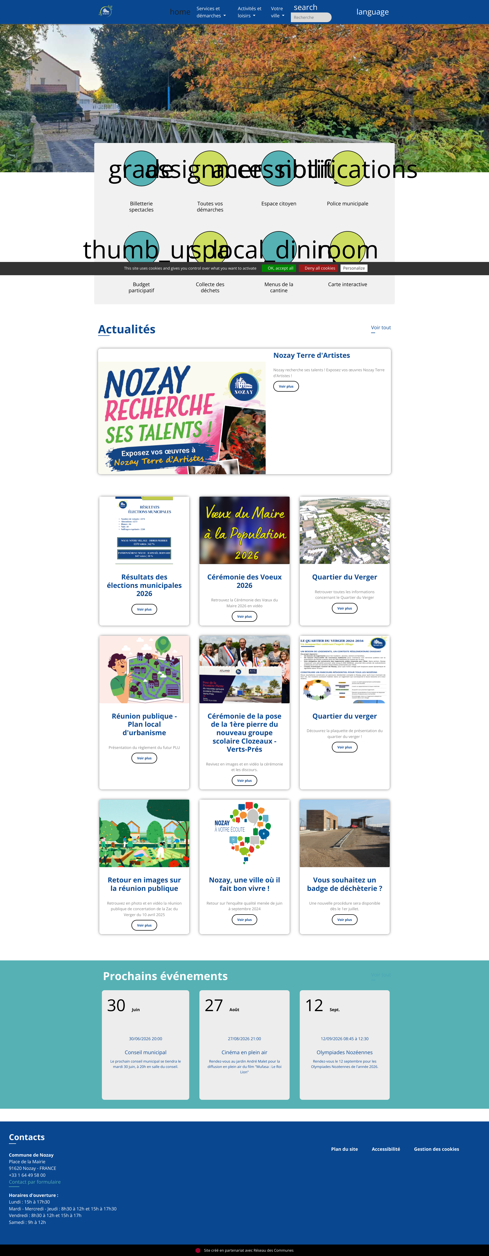 Aperçu du site