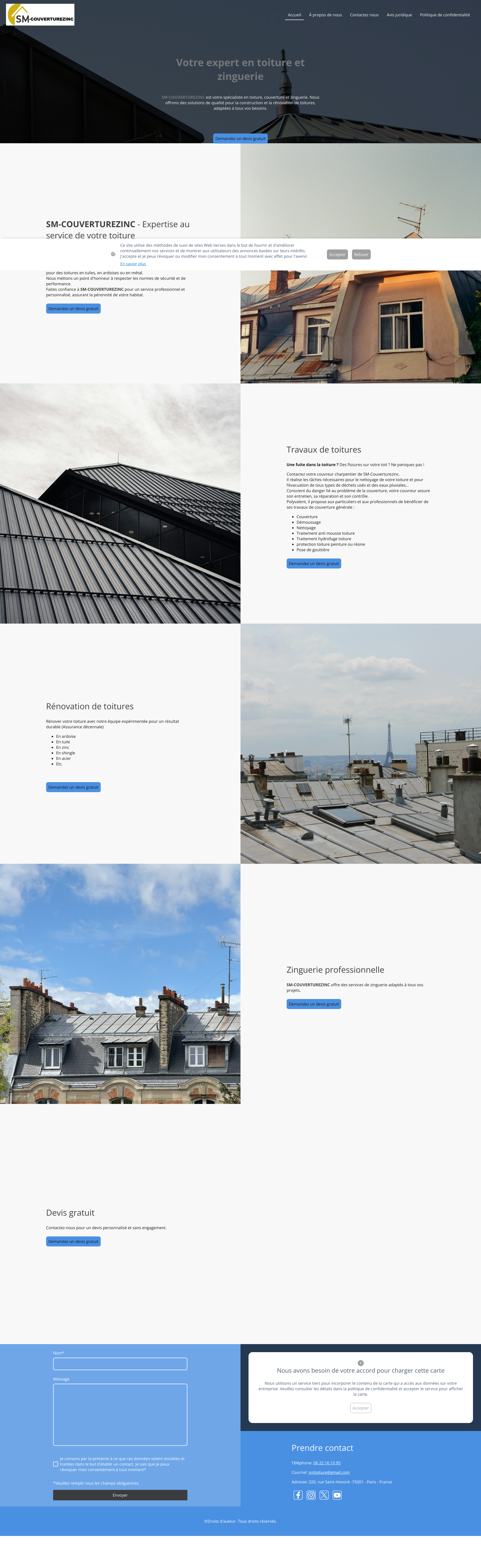 Aperçu du site