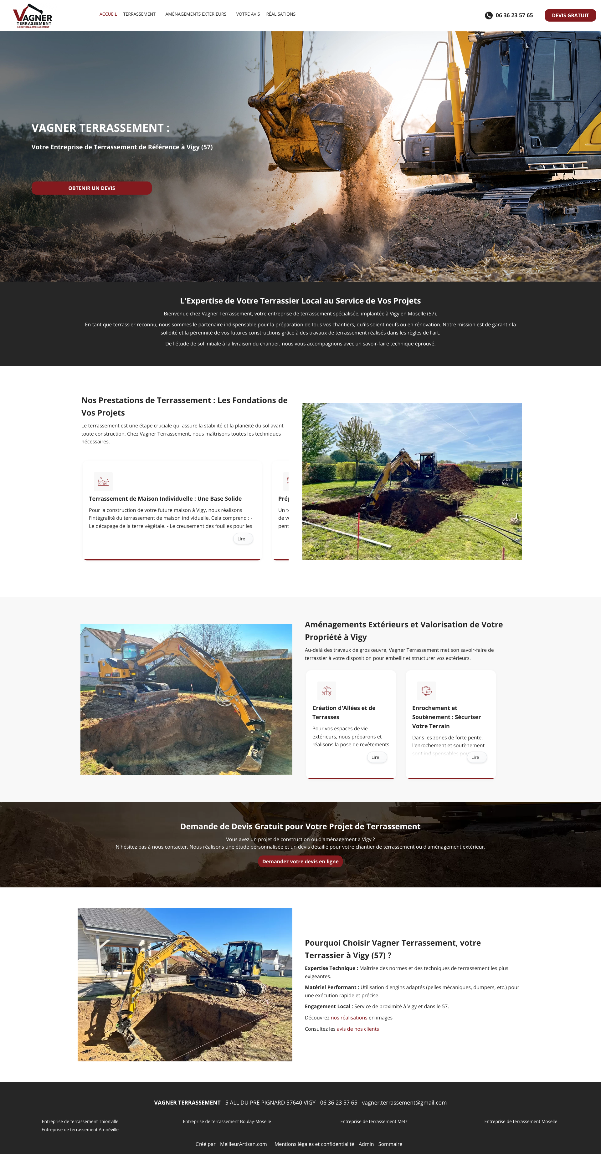 Aperçu du site