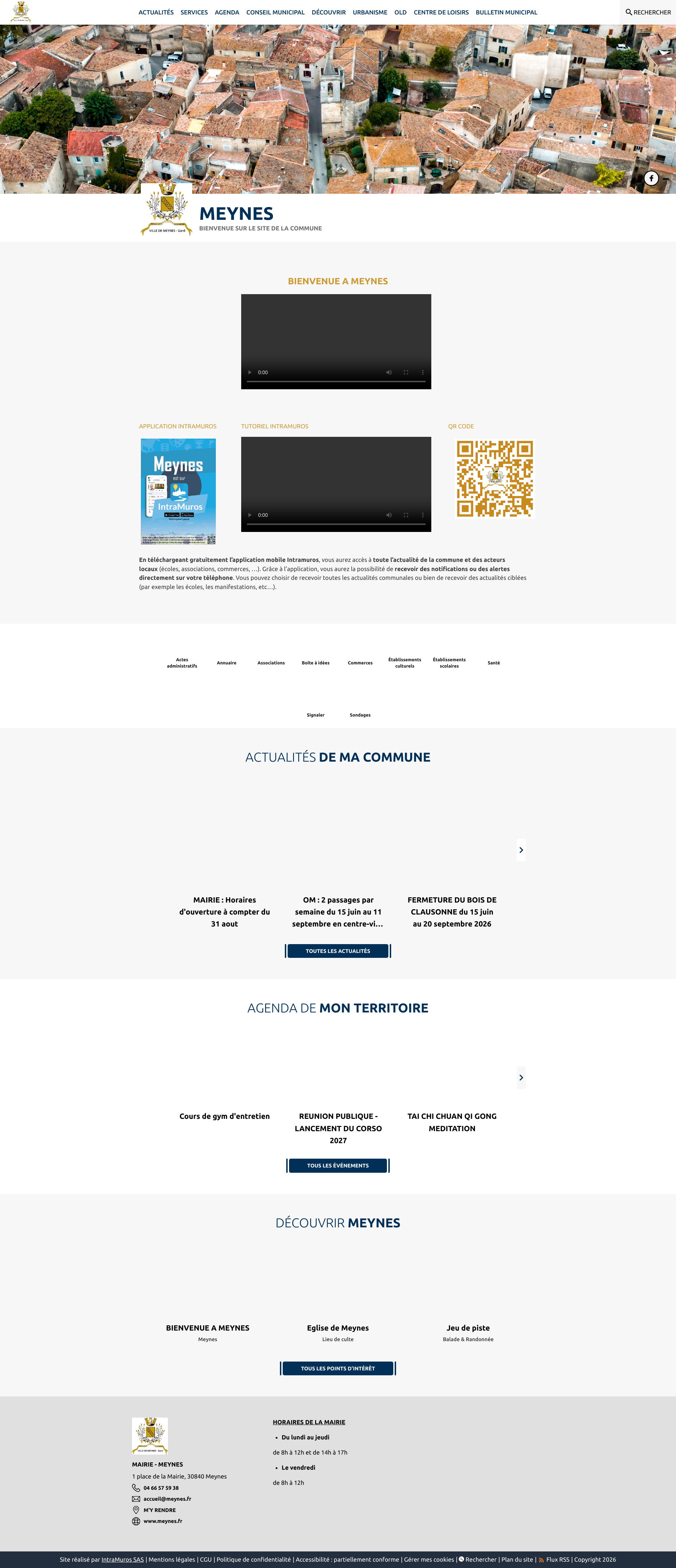 Aperçu du site