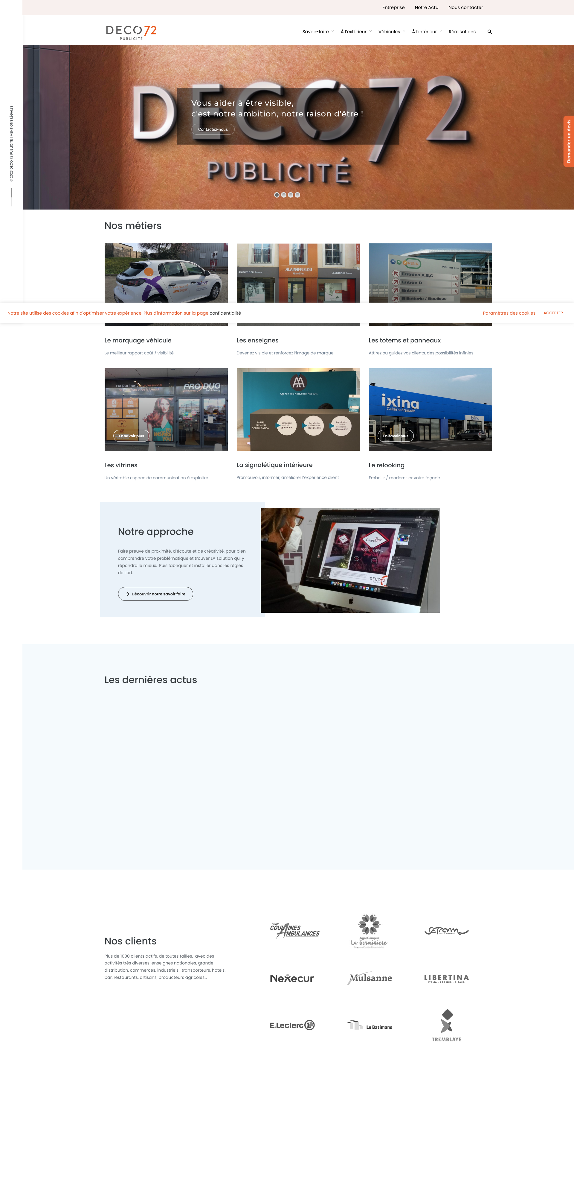 Aperçu du site