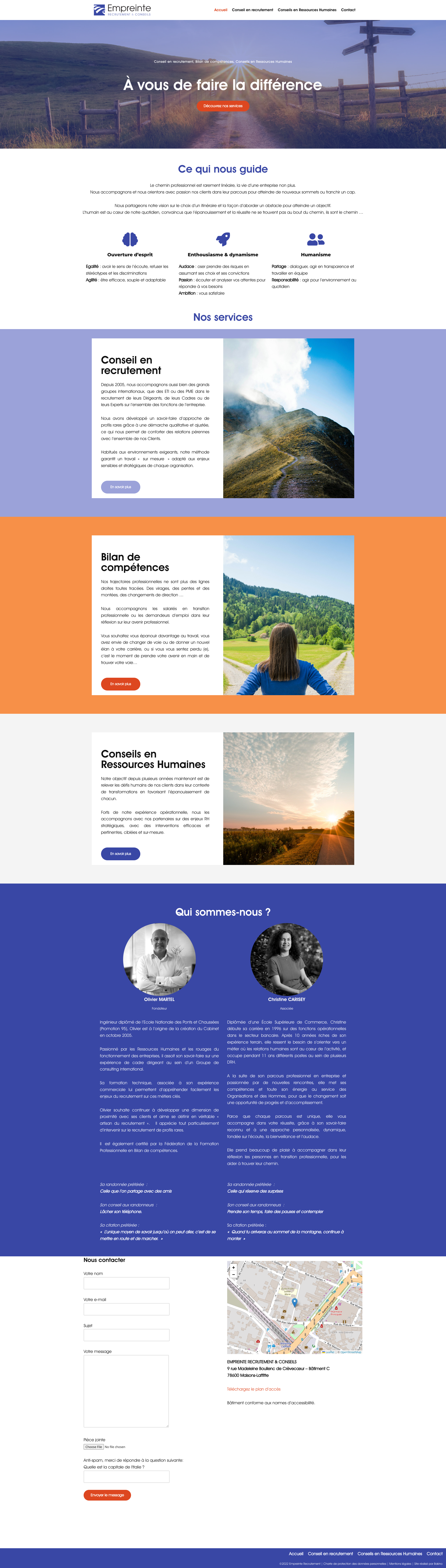 Aperçu du site