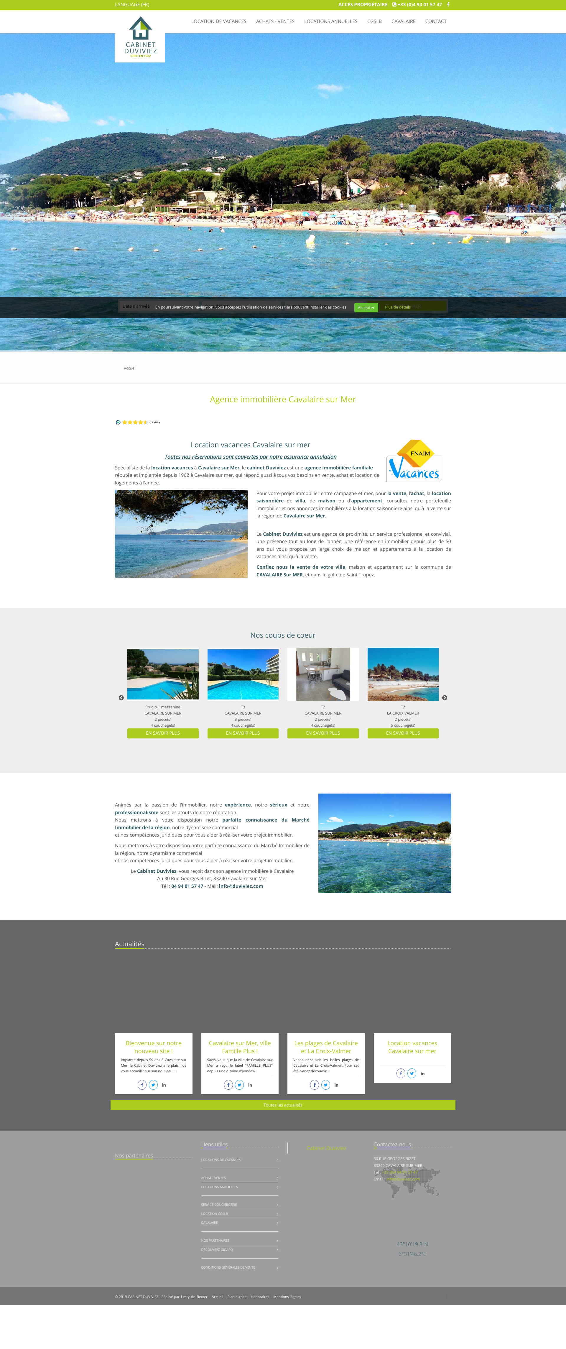 Aperçu du site