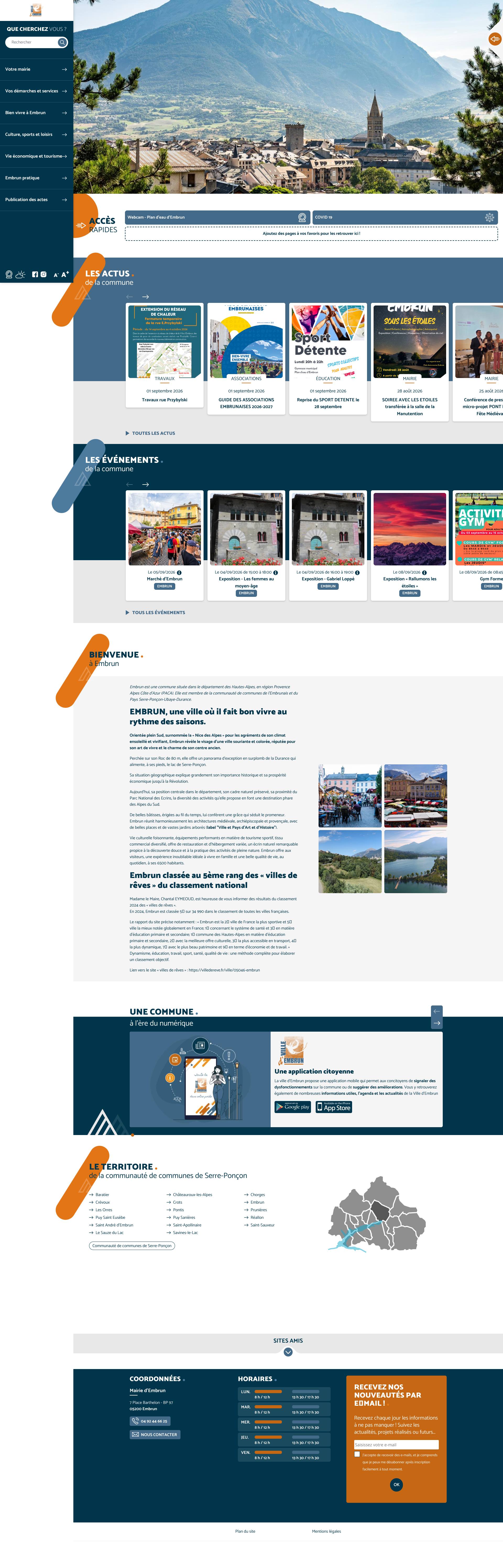 Aperçu du site