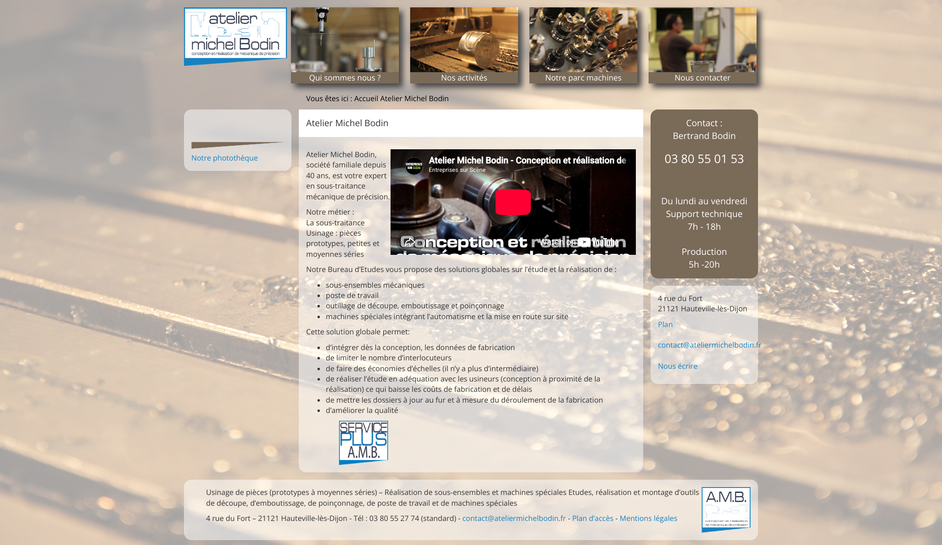 Aperçu du site