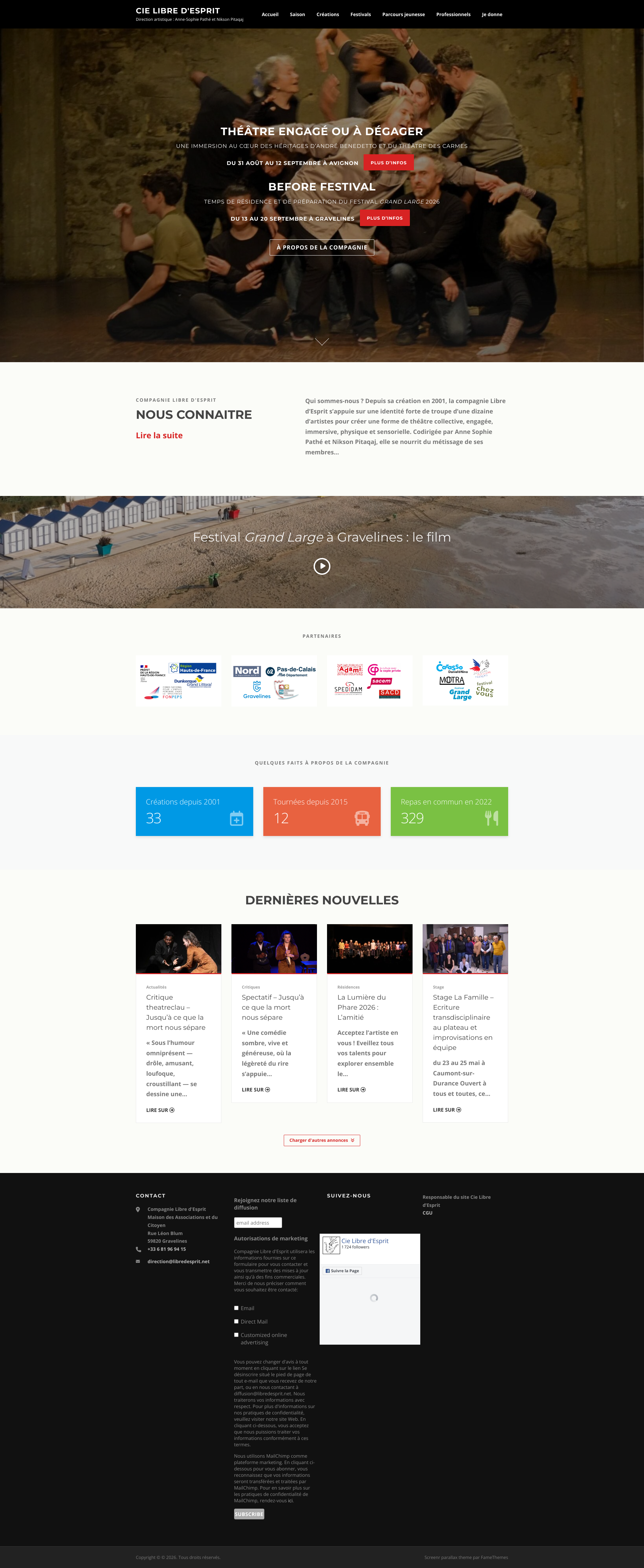 Aperçu du site