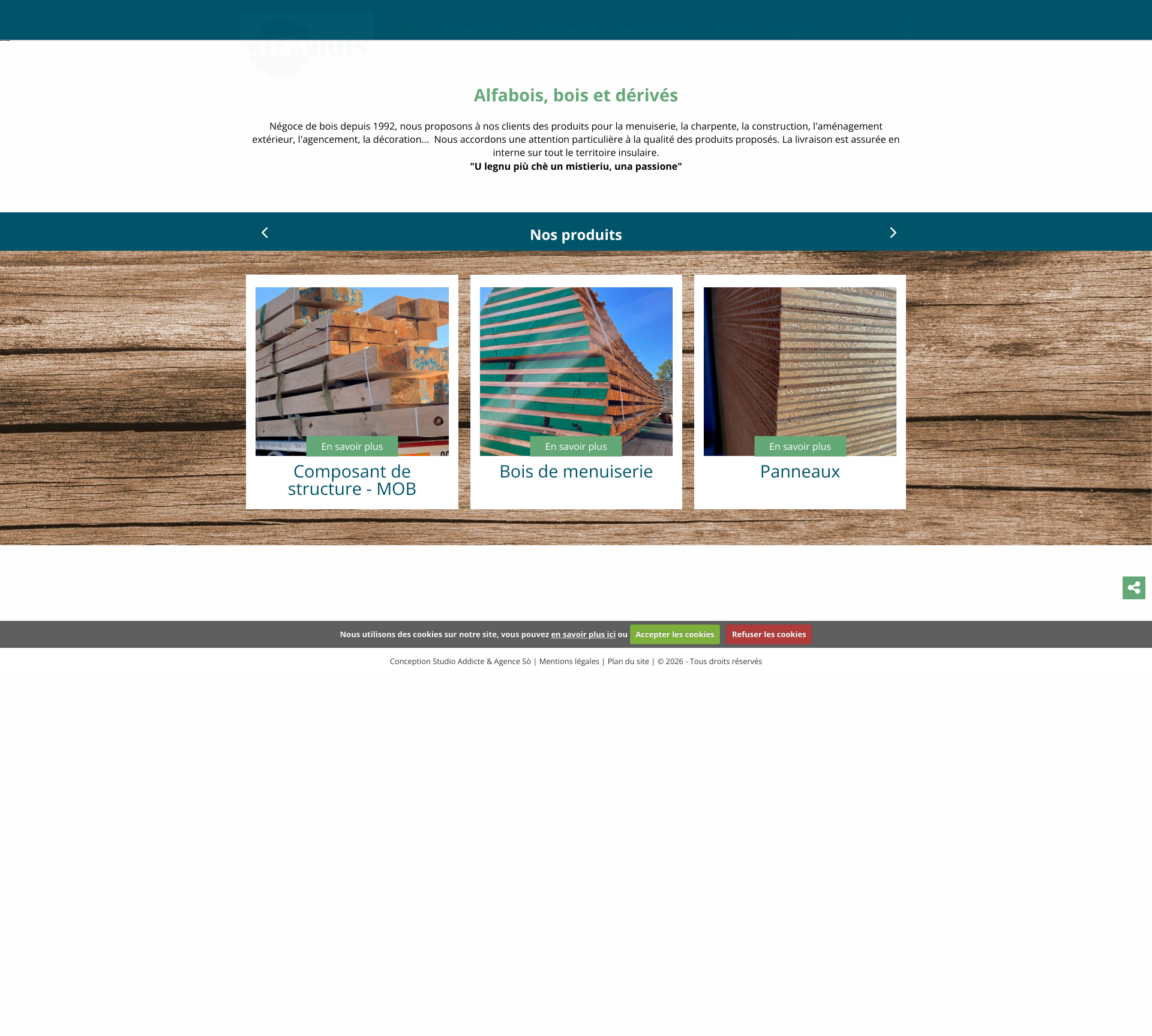 Aperçu du site