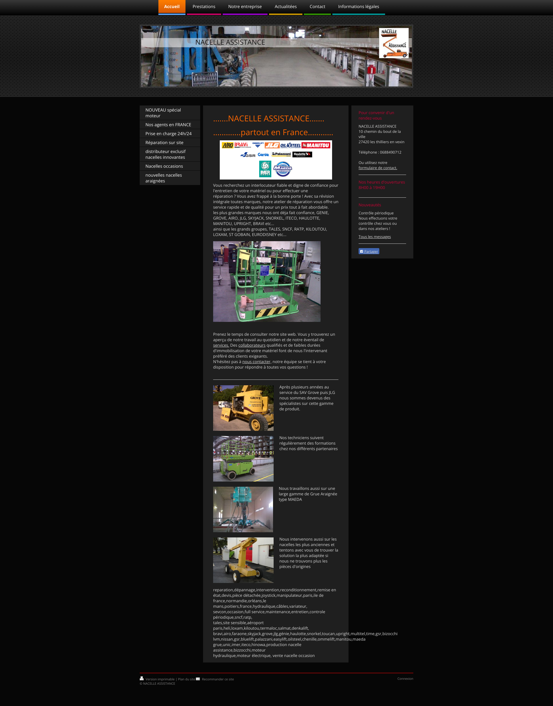 Aperçu du site