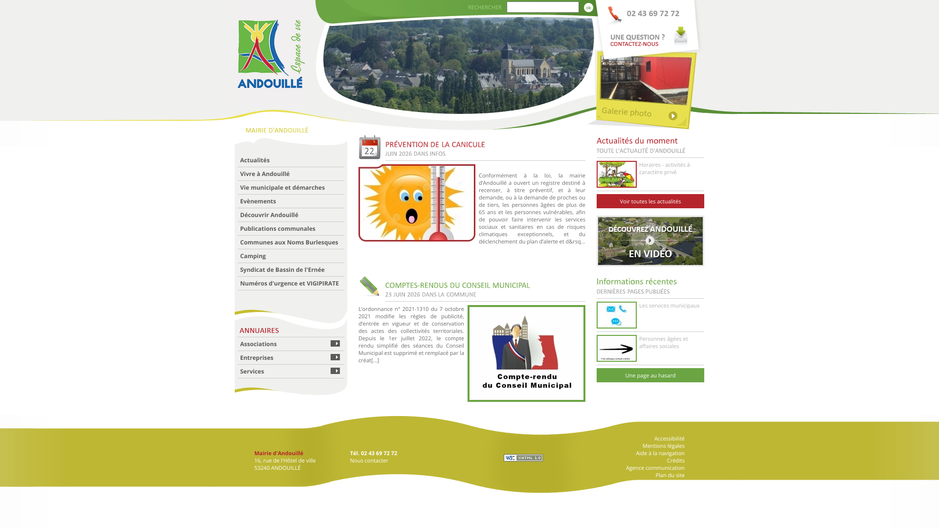 Aperçu du site