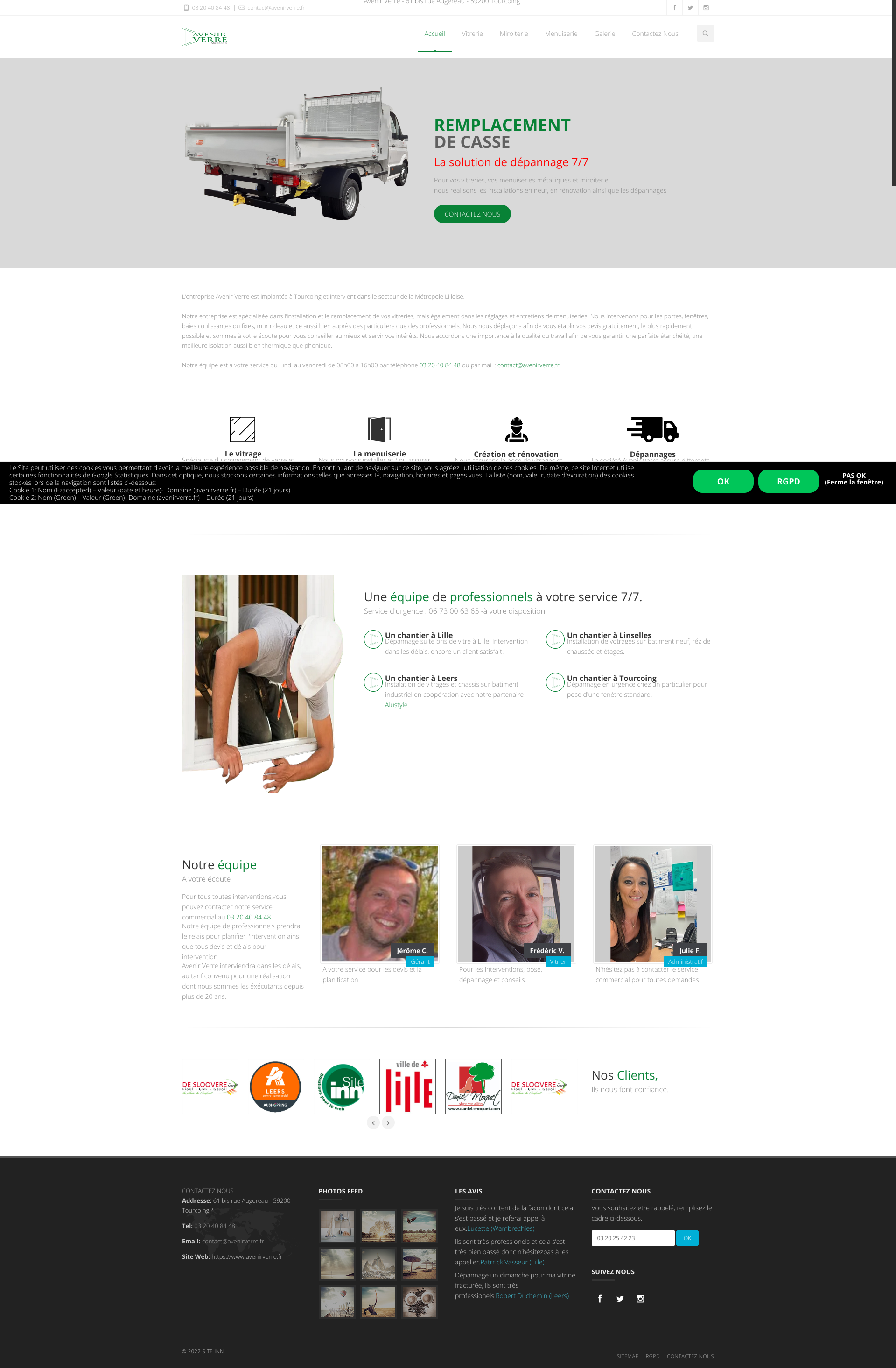 Aperçu du site