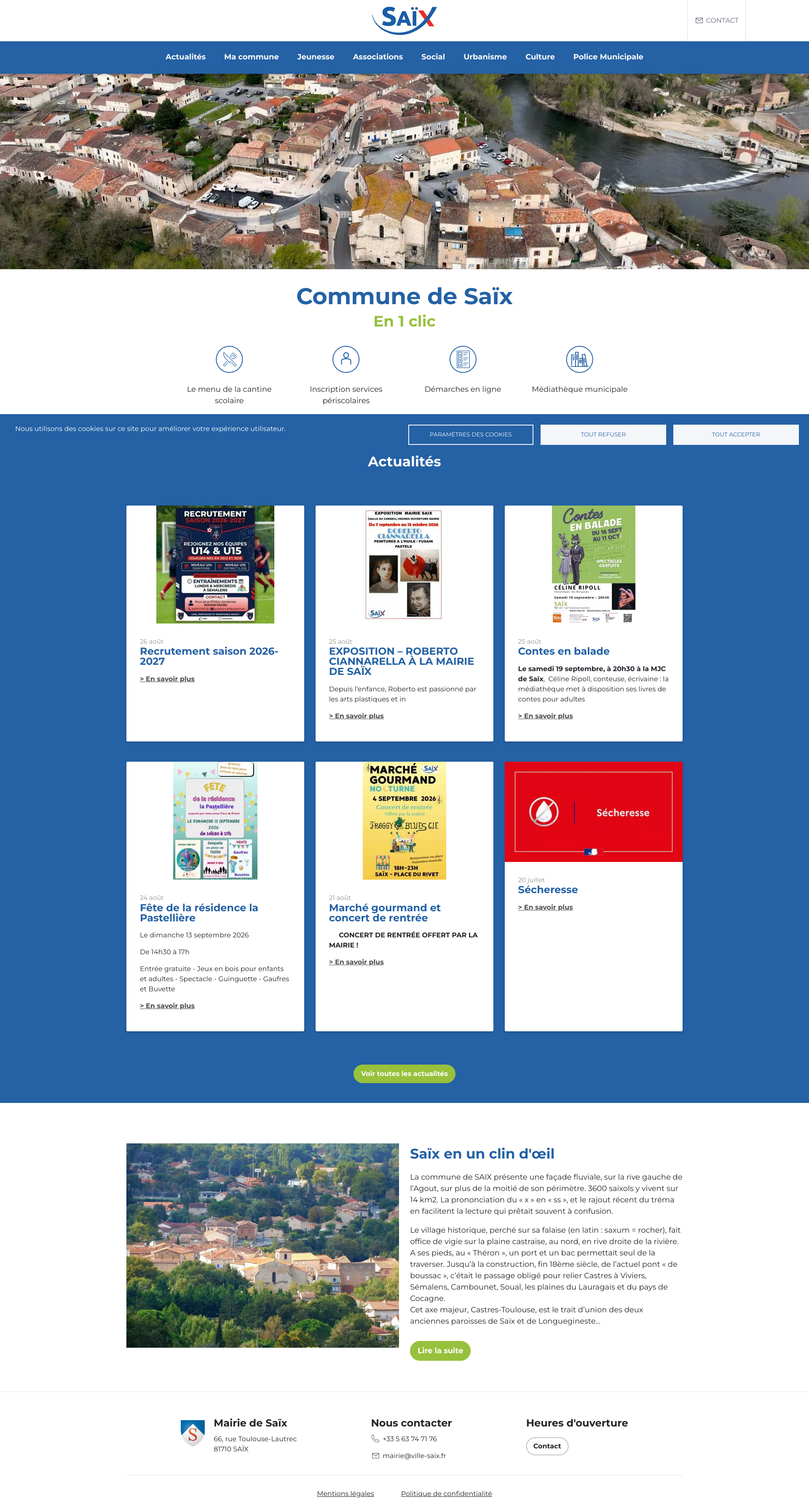 Aperçu du site