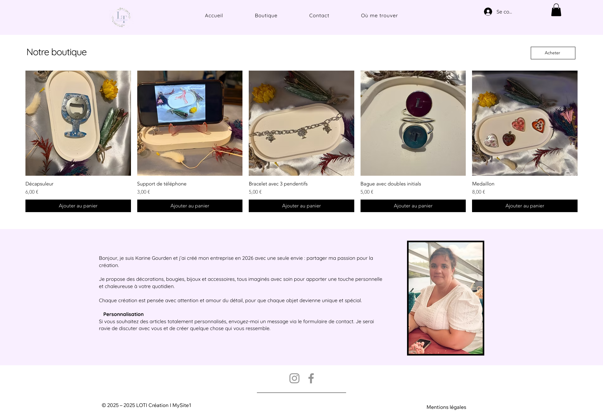 Aperçu du site