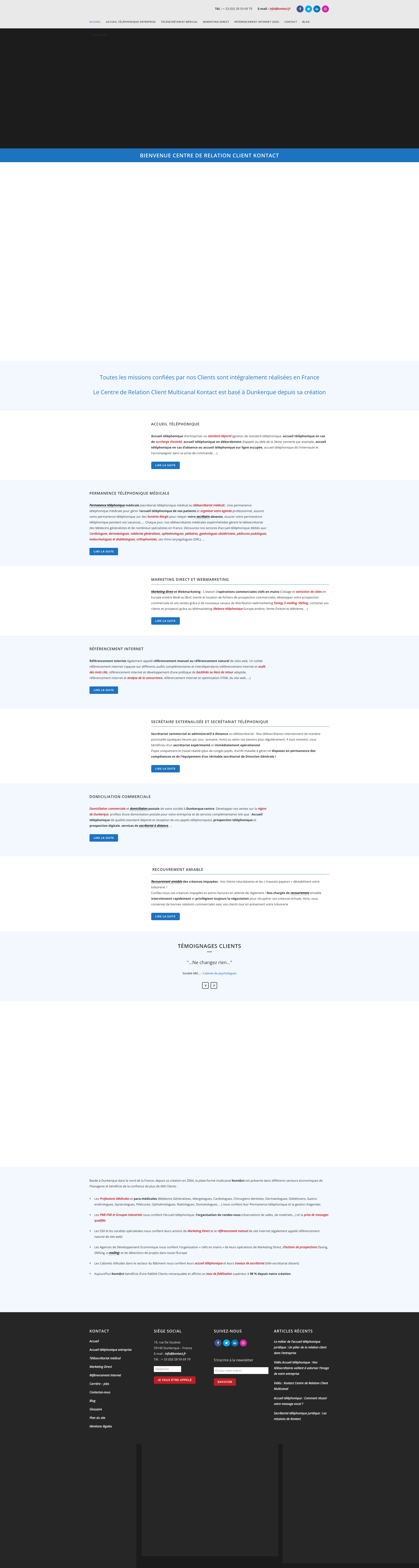 Aperçu du site