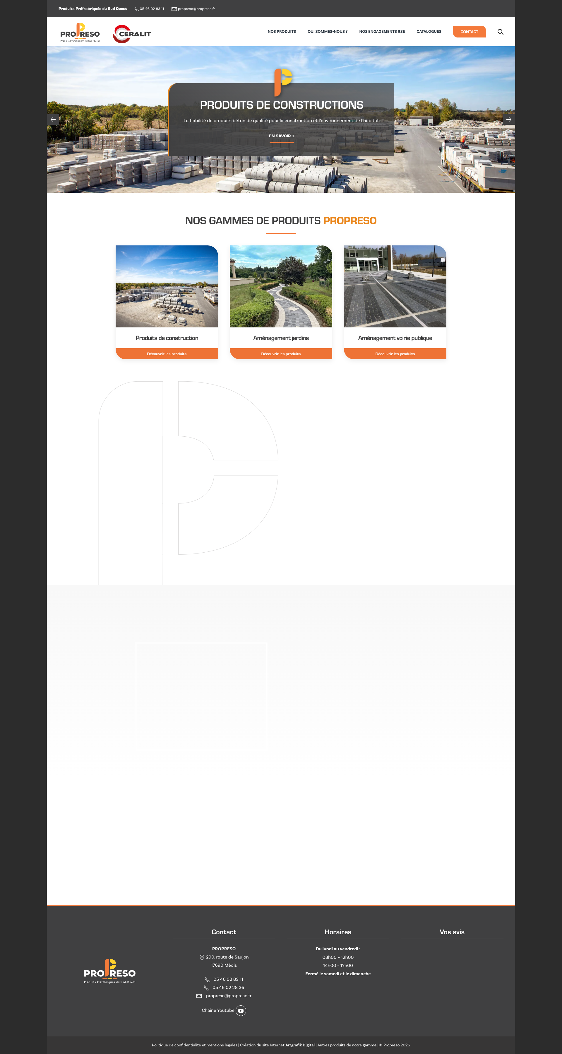 Aperçu du site