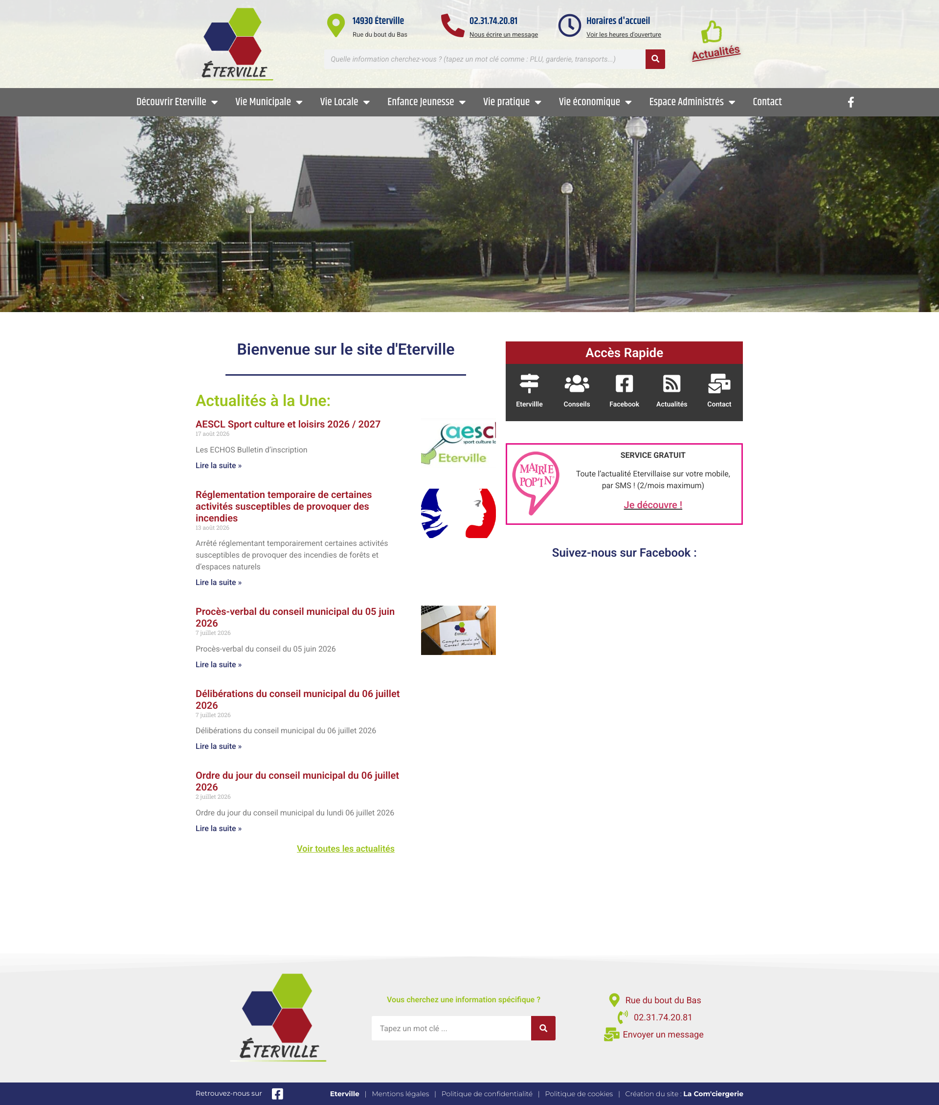 Aperçu du site