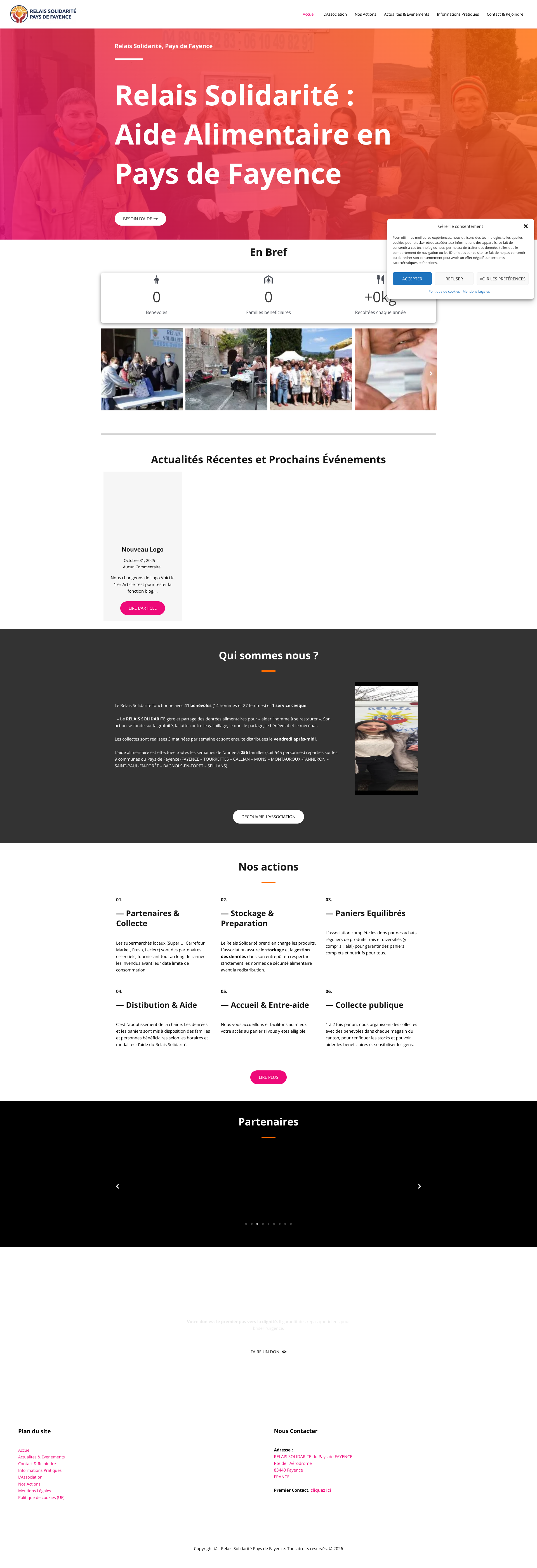 Aperçu du site