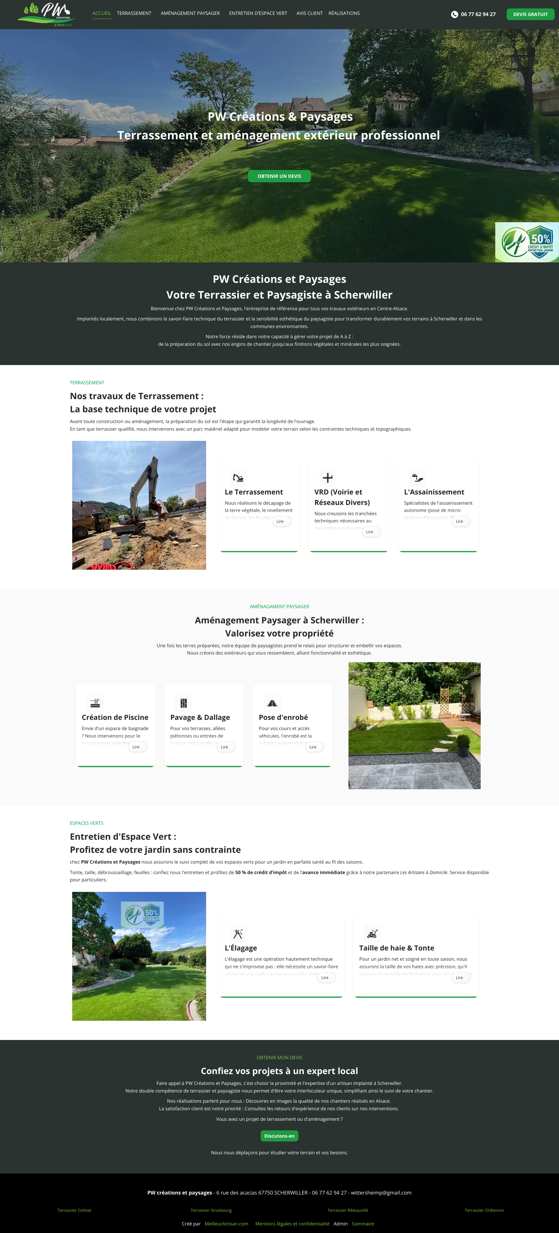 Aperçu du site