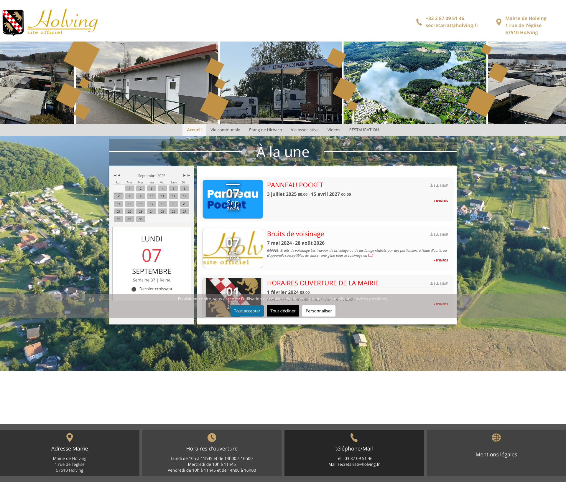 Aperçu du site