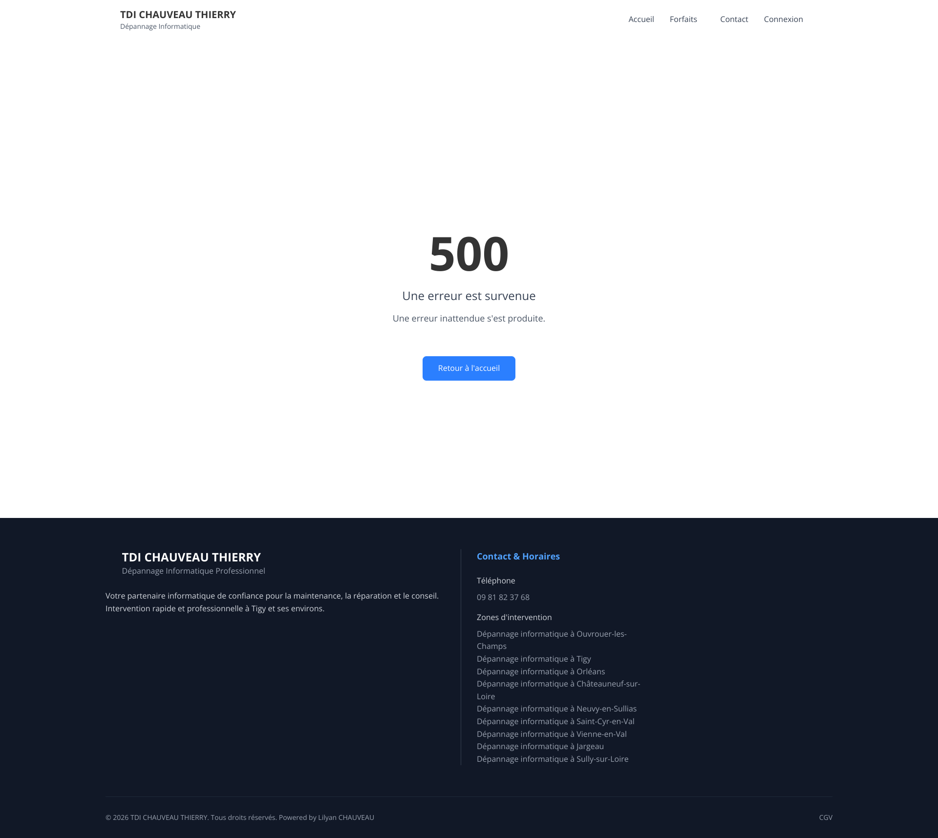 Aperçu du site