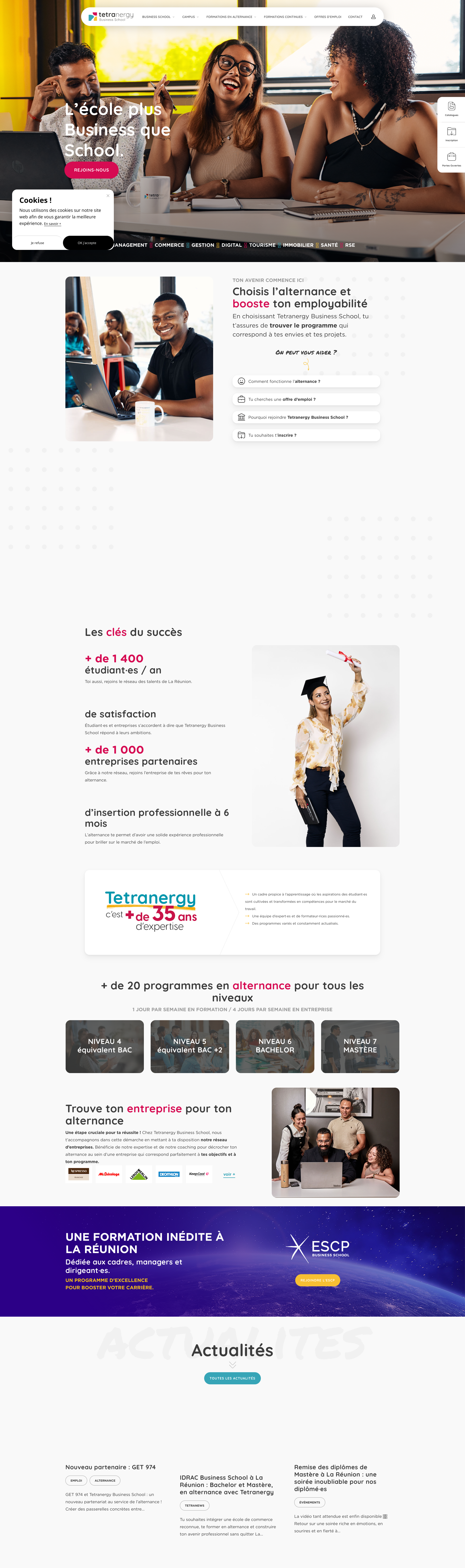 Aperçu du site