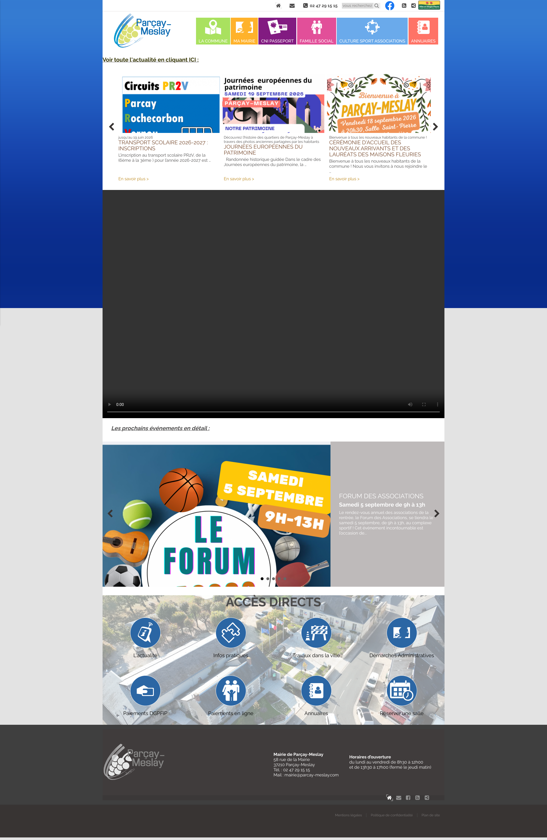 Aperçu du site