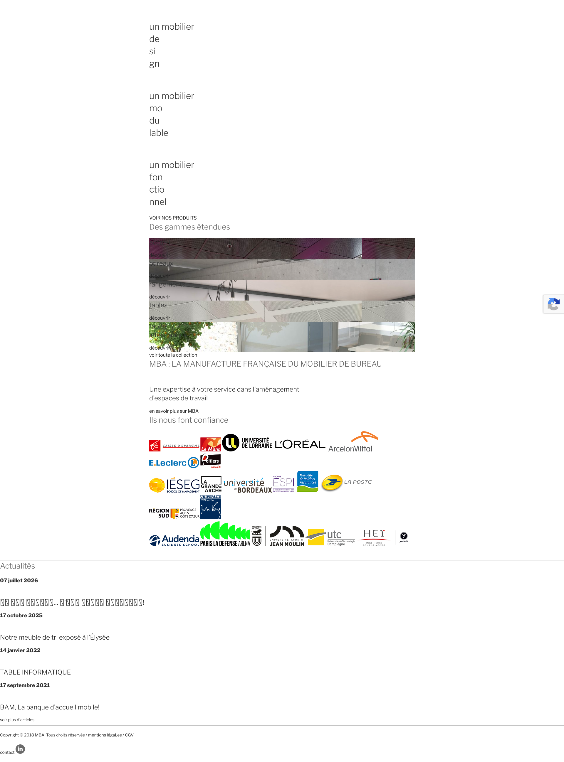 Aperçu du site