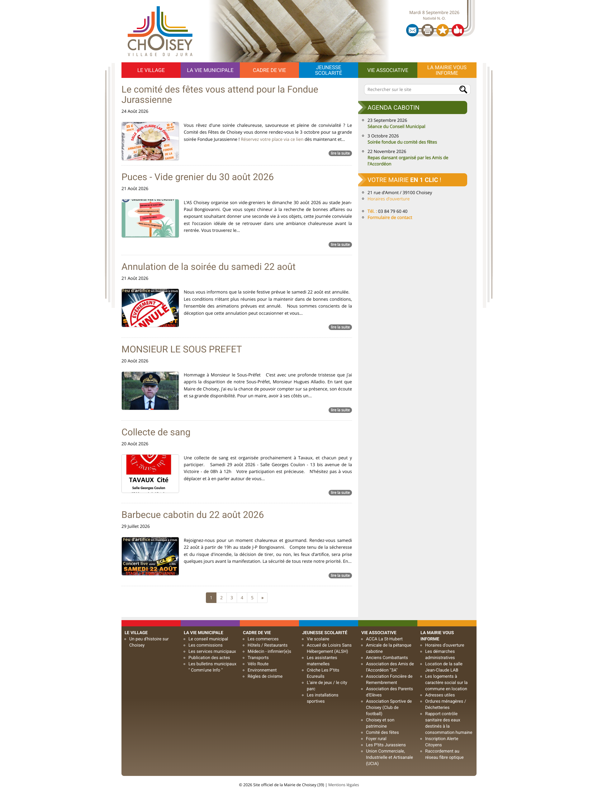 Aperçu du site