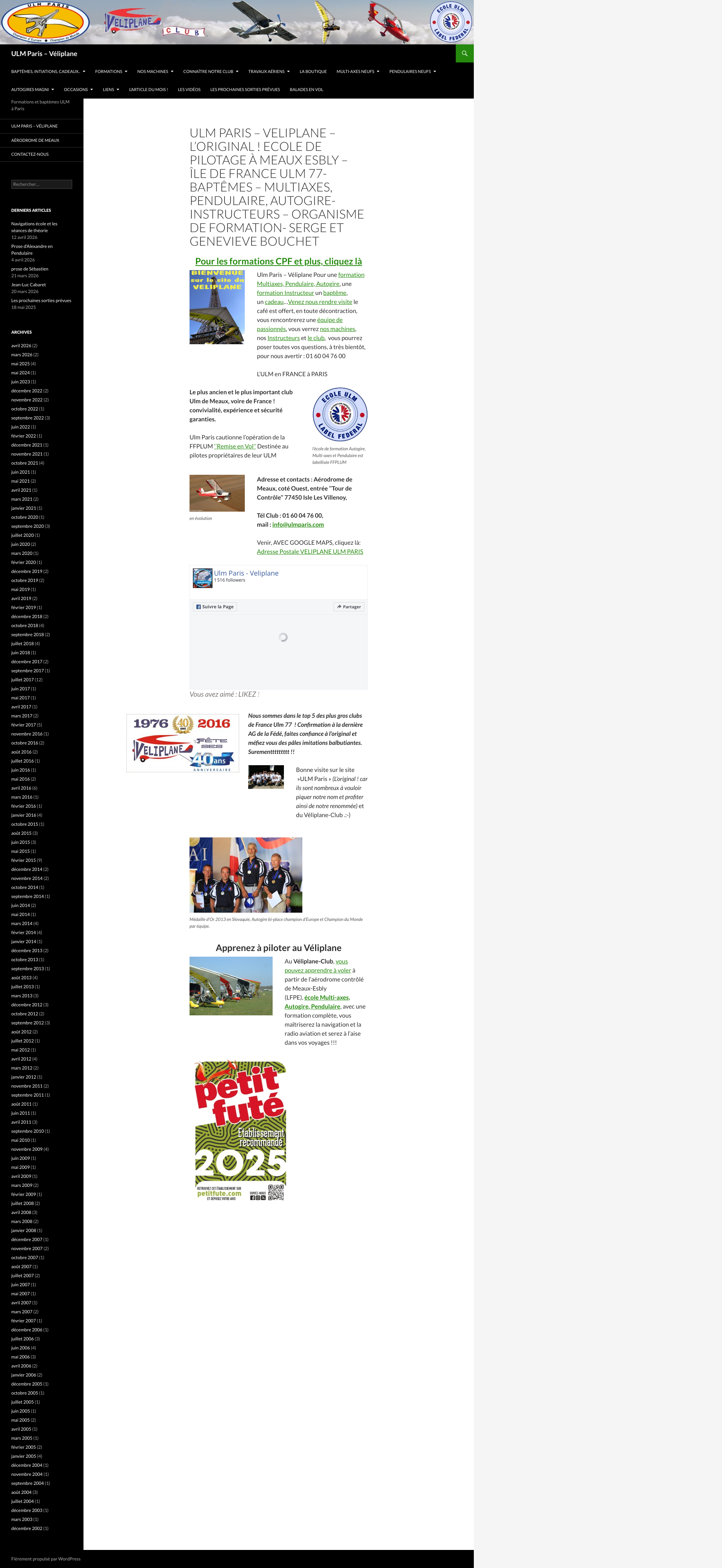 Aperçu du site