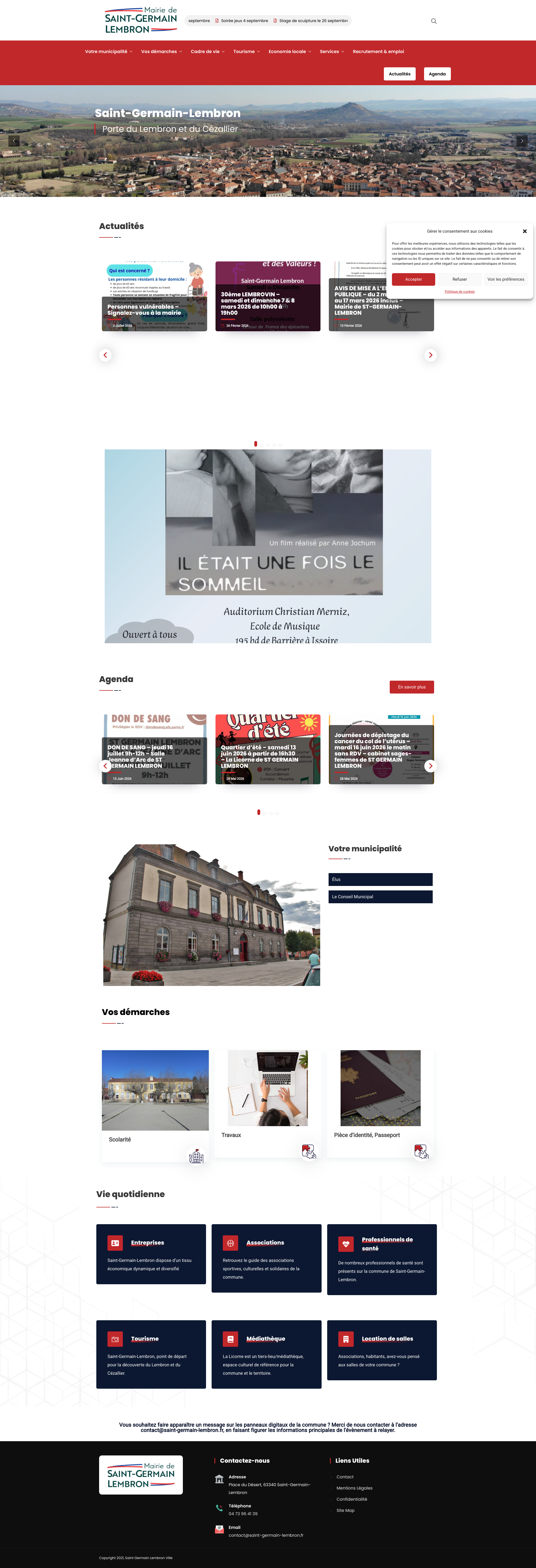 Aperçu du site