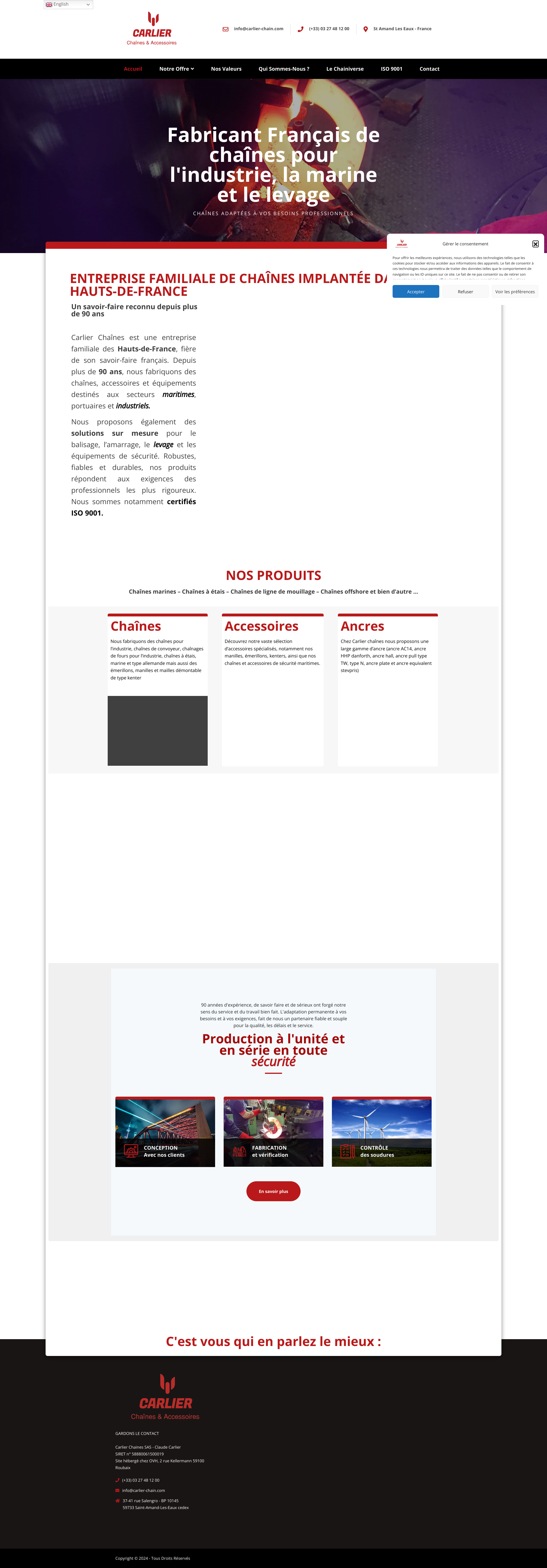 Aperçu du site