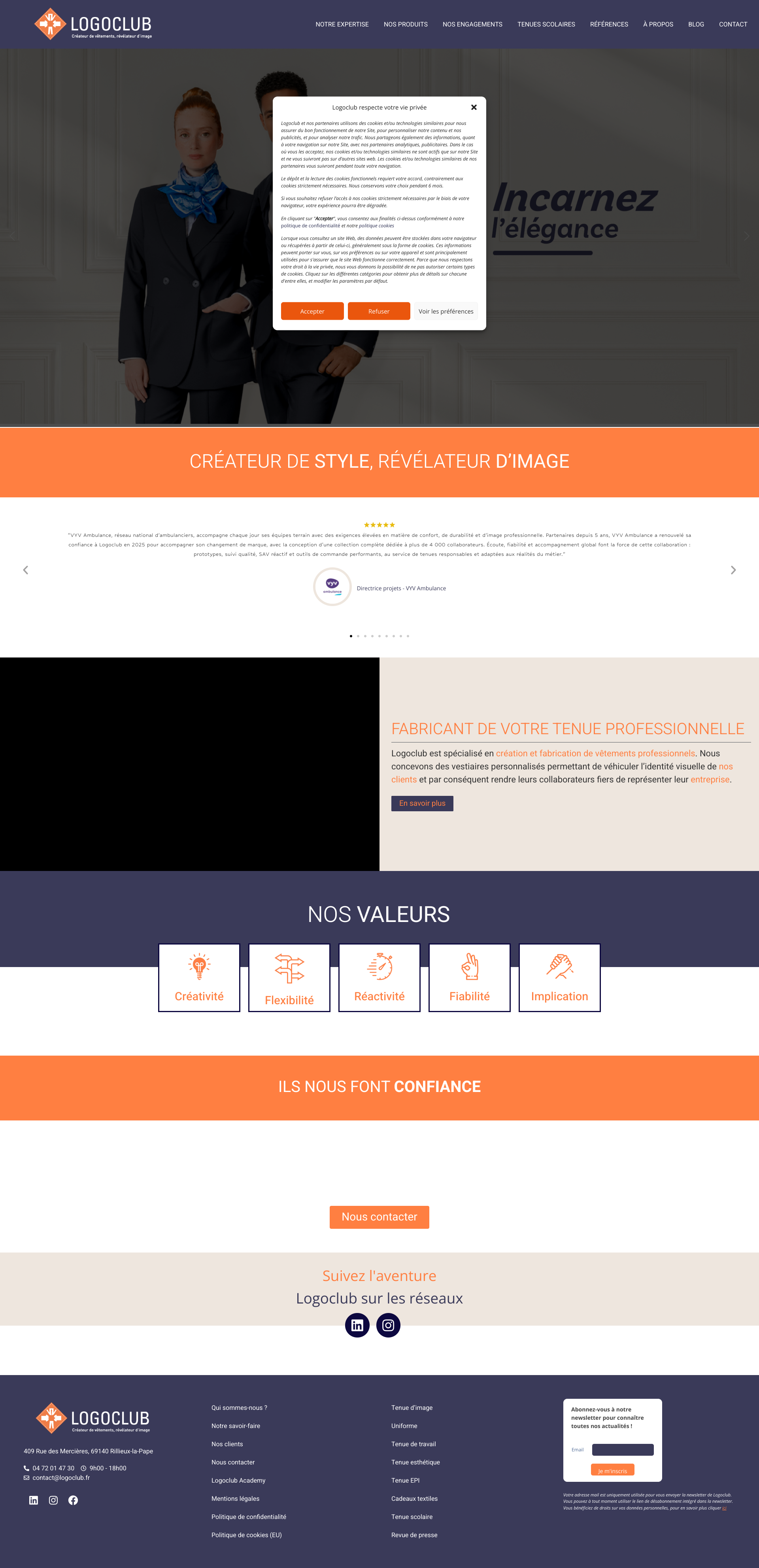 Aperçu du site