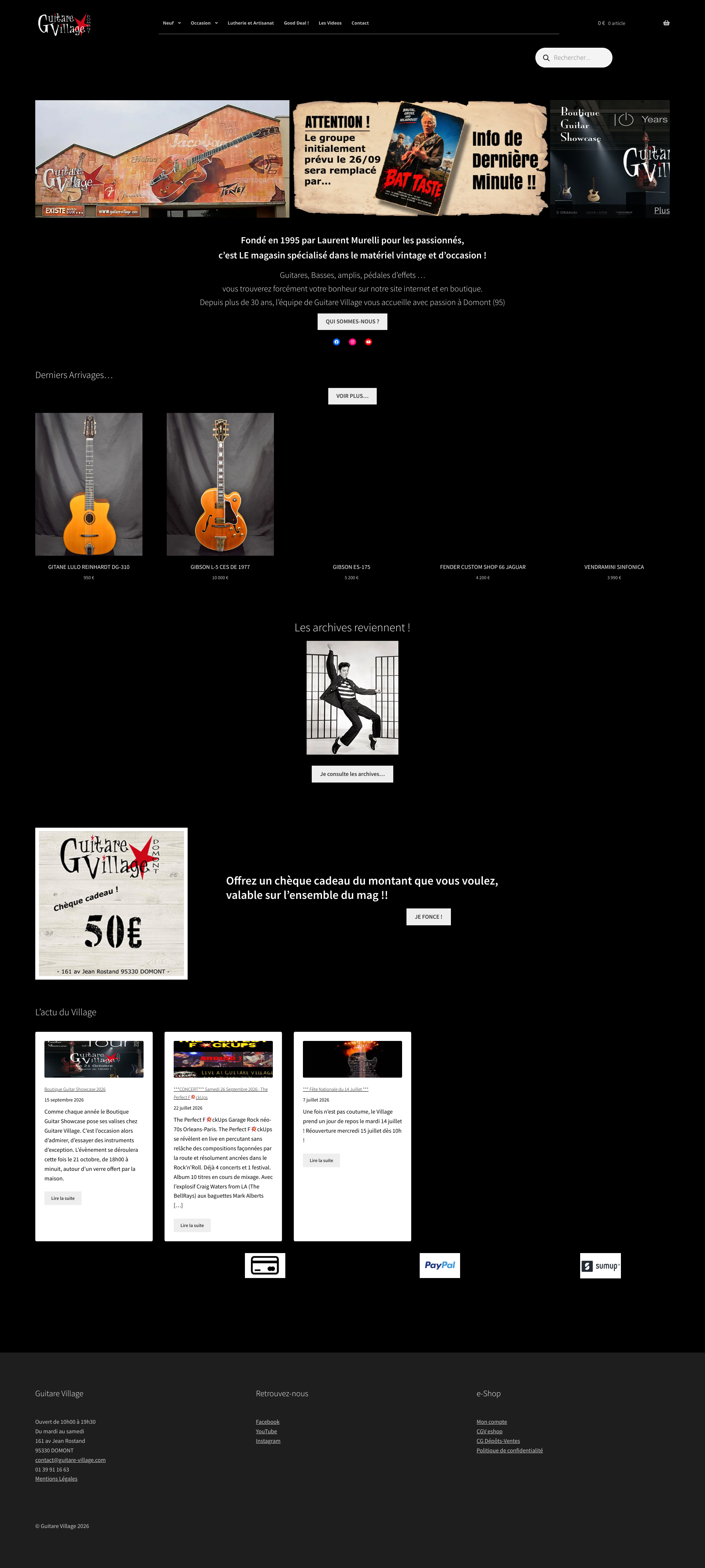 Aperçu du site