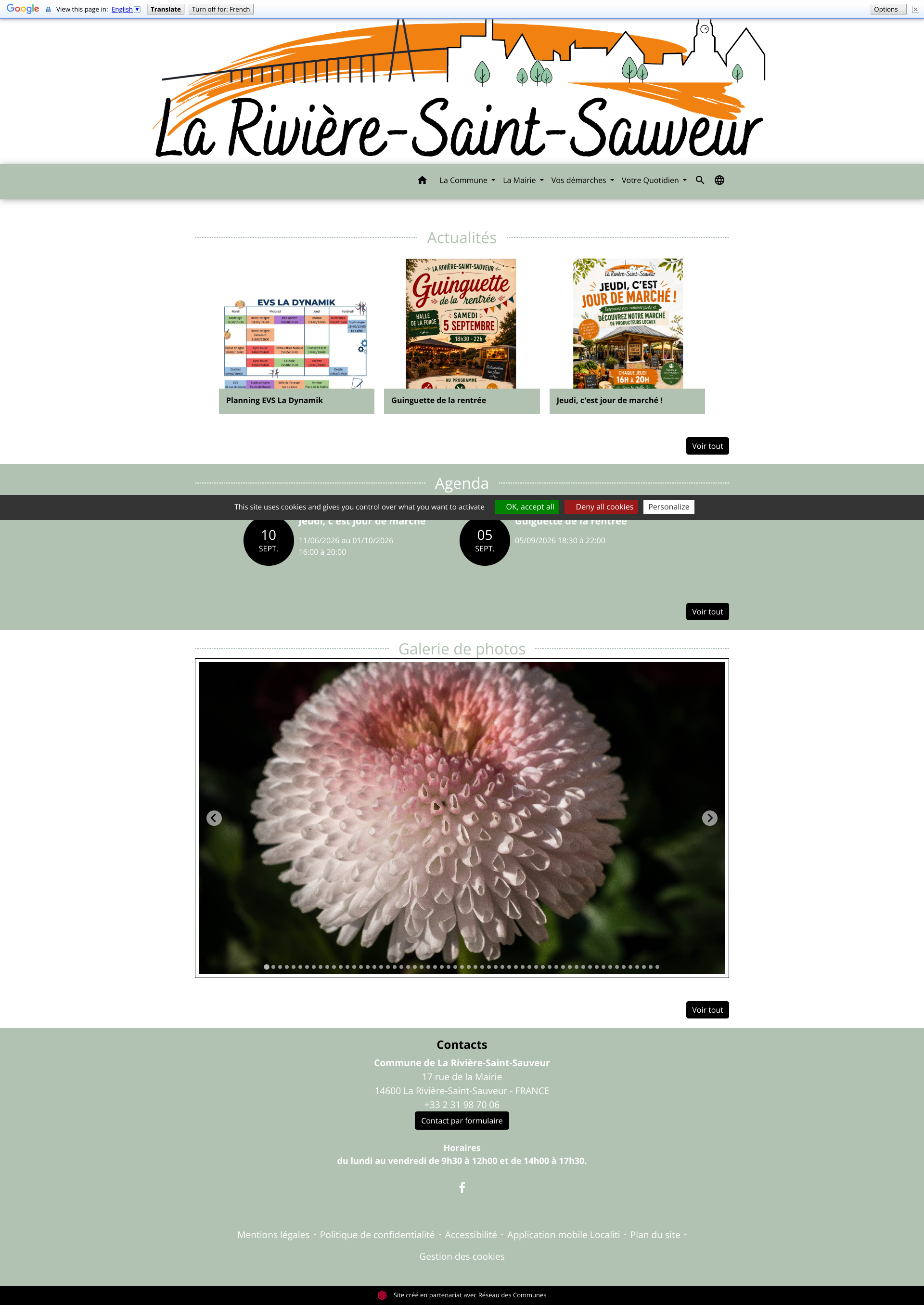 Aperçu du site