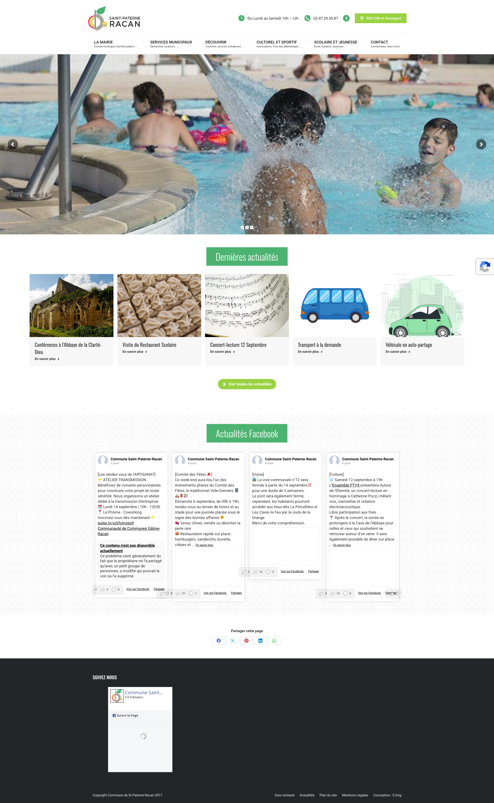 Aperçu du site