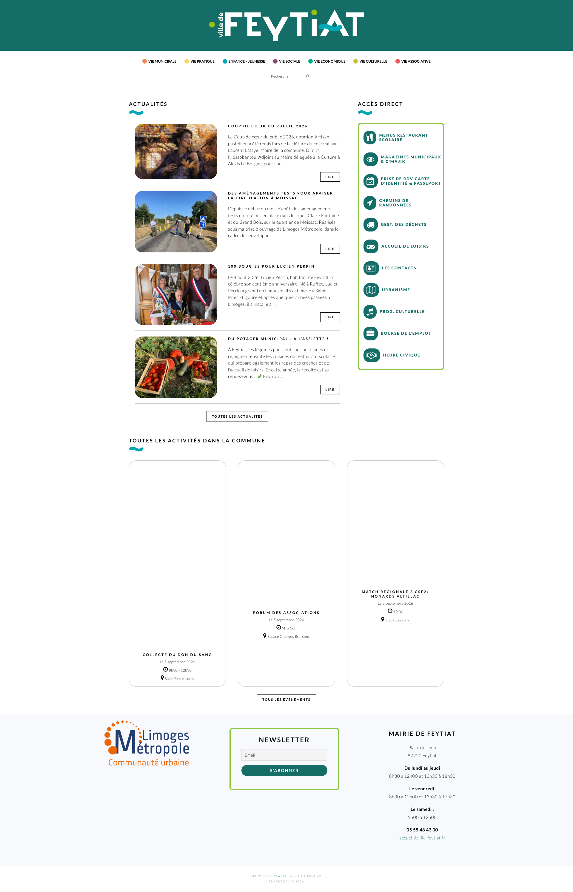 Aperçu du site