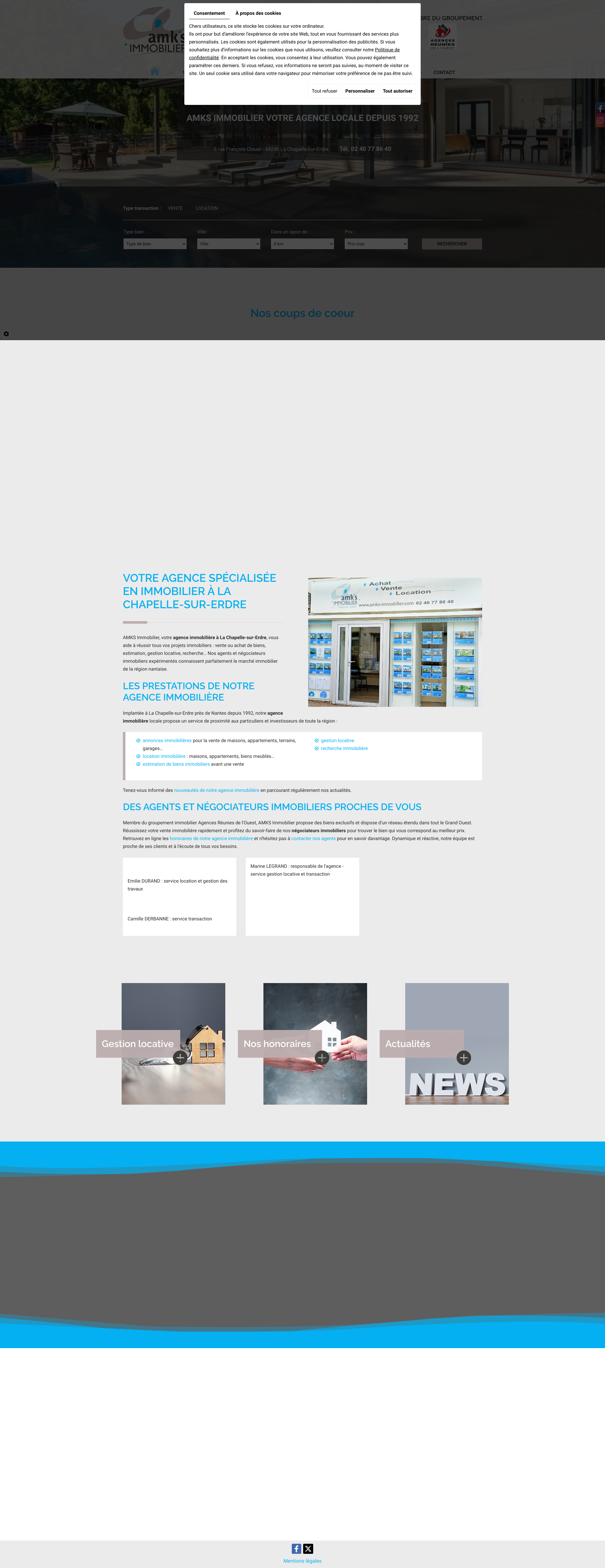 Aperçu du site
