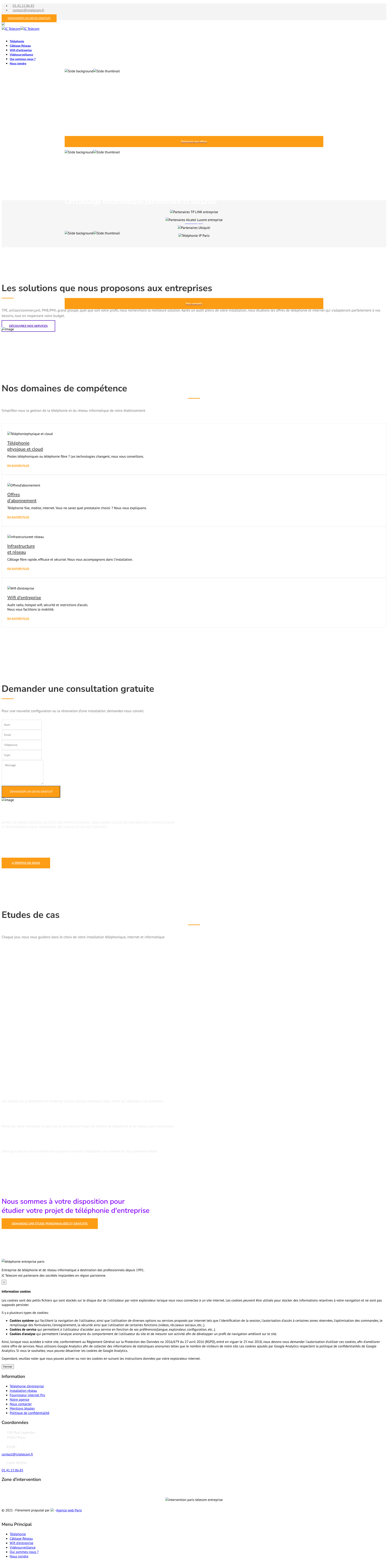 Aperçu du site