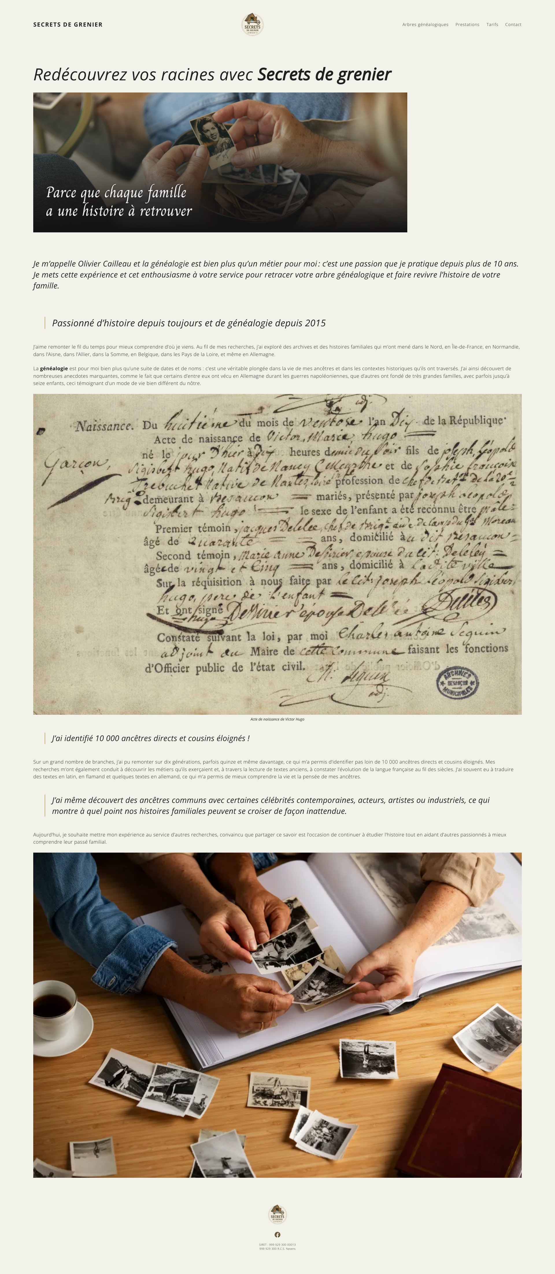 Aperçu du site