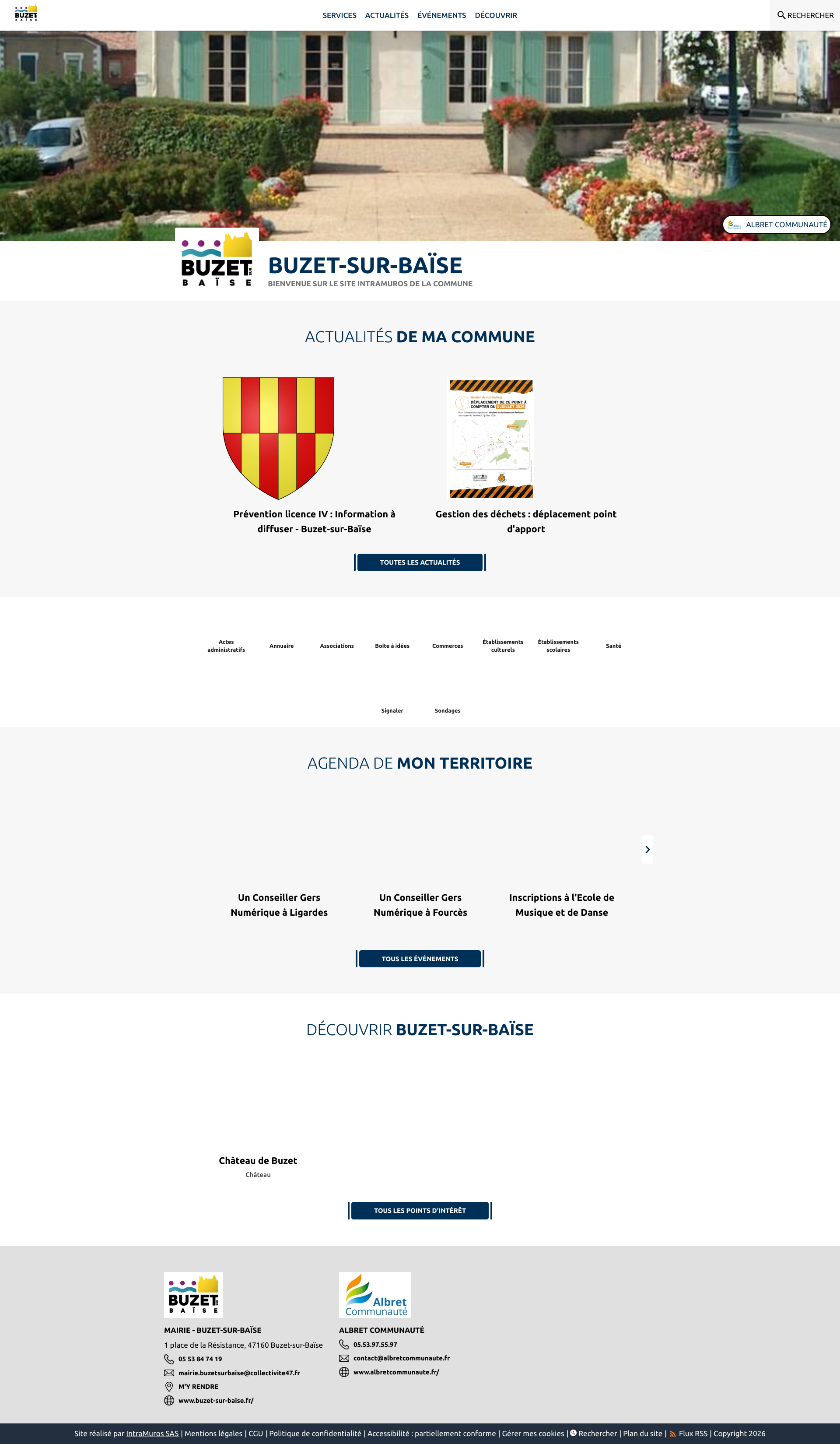 Aperçu du site