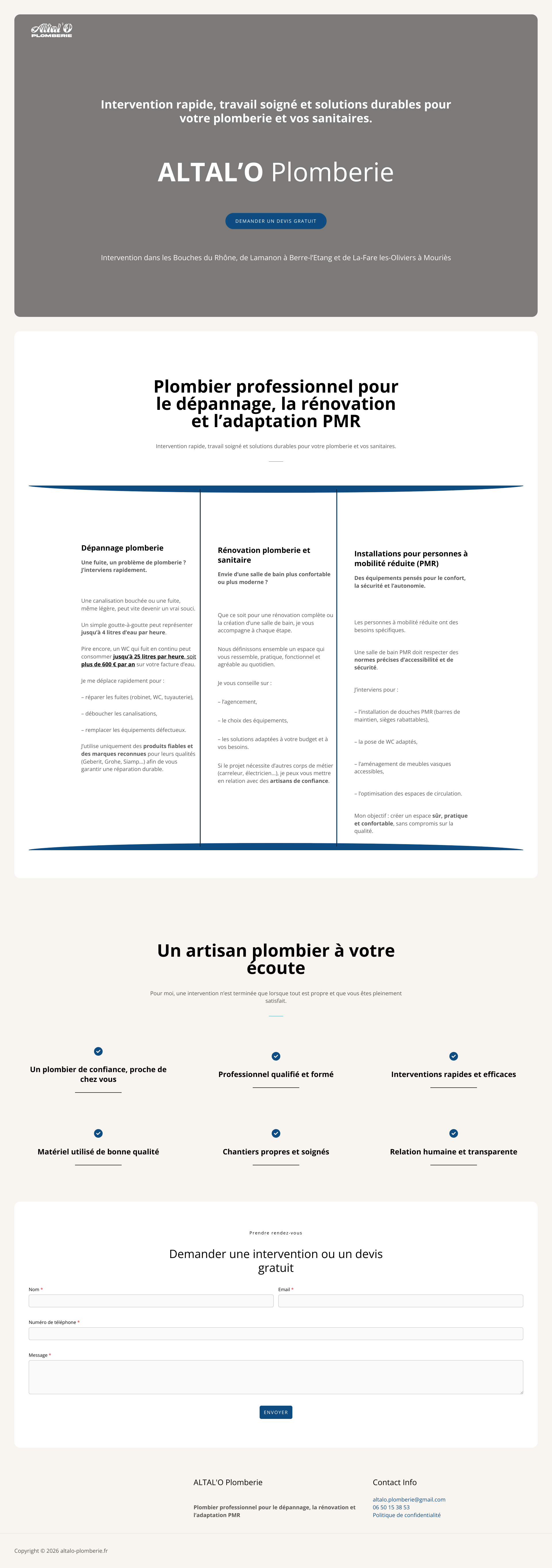 Aperçu du site