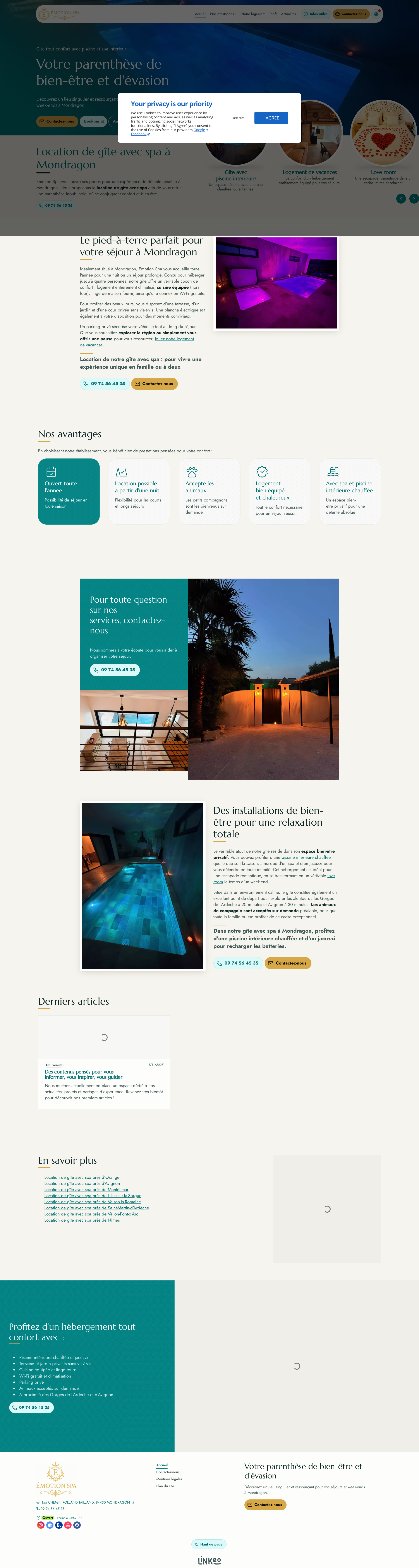 Aperçu du site