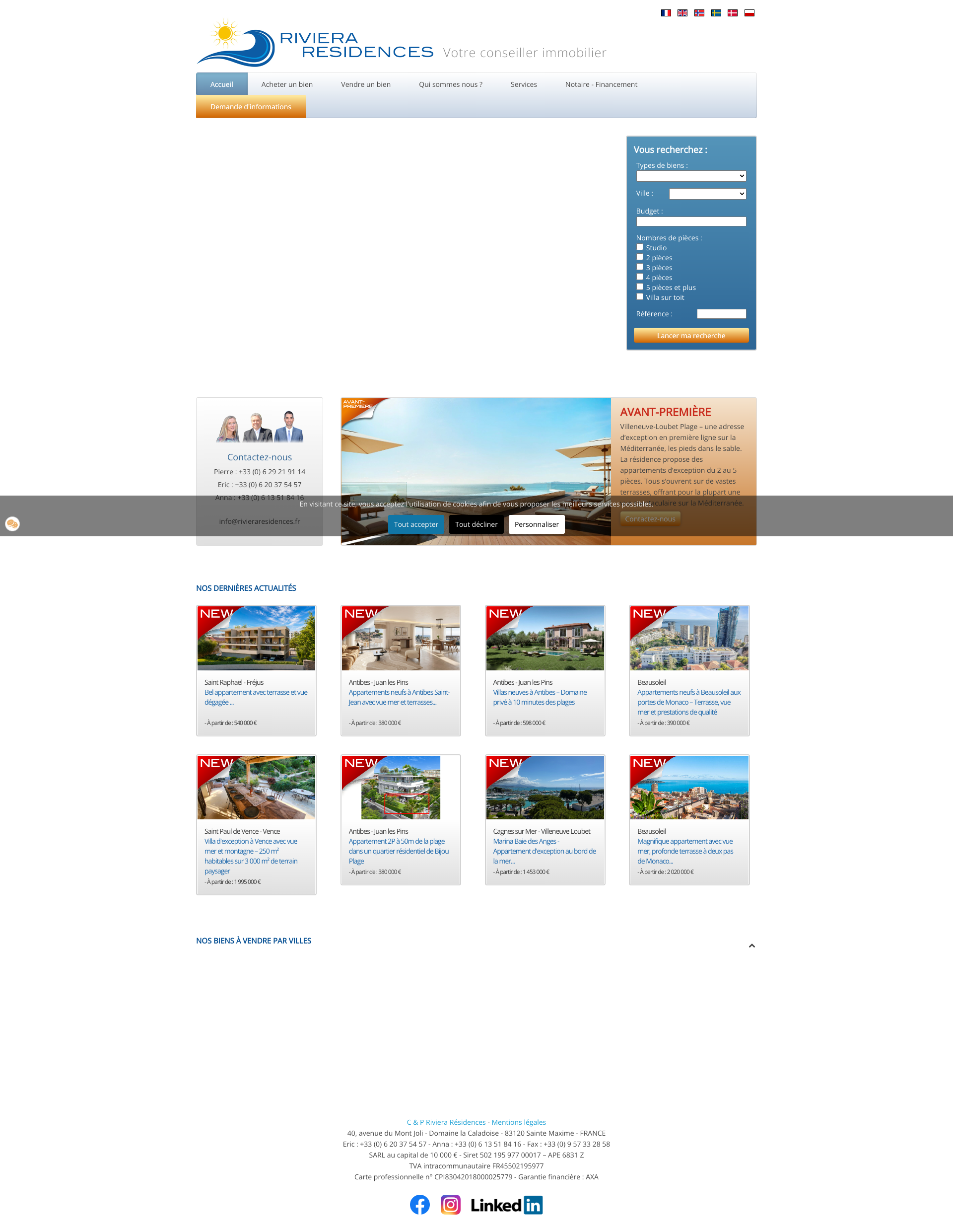 Aperçu du site