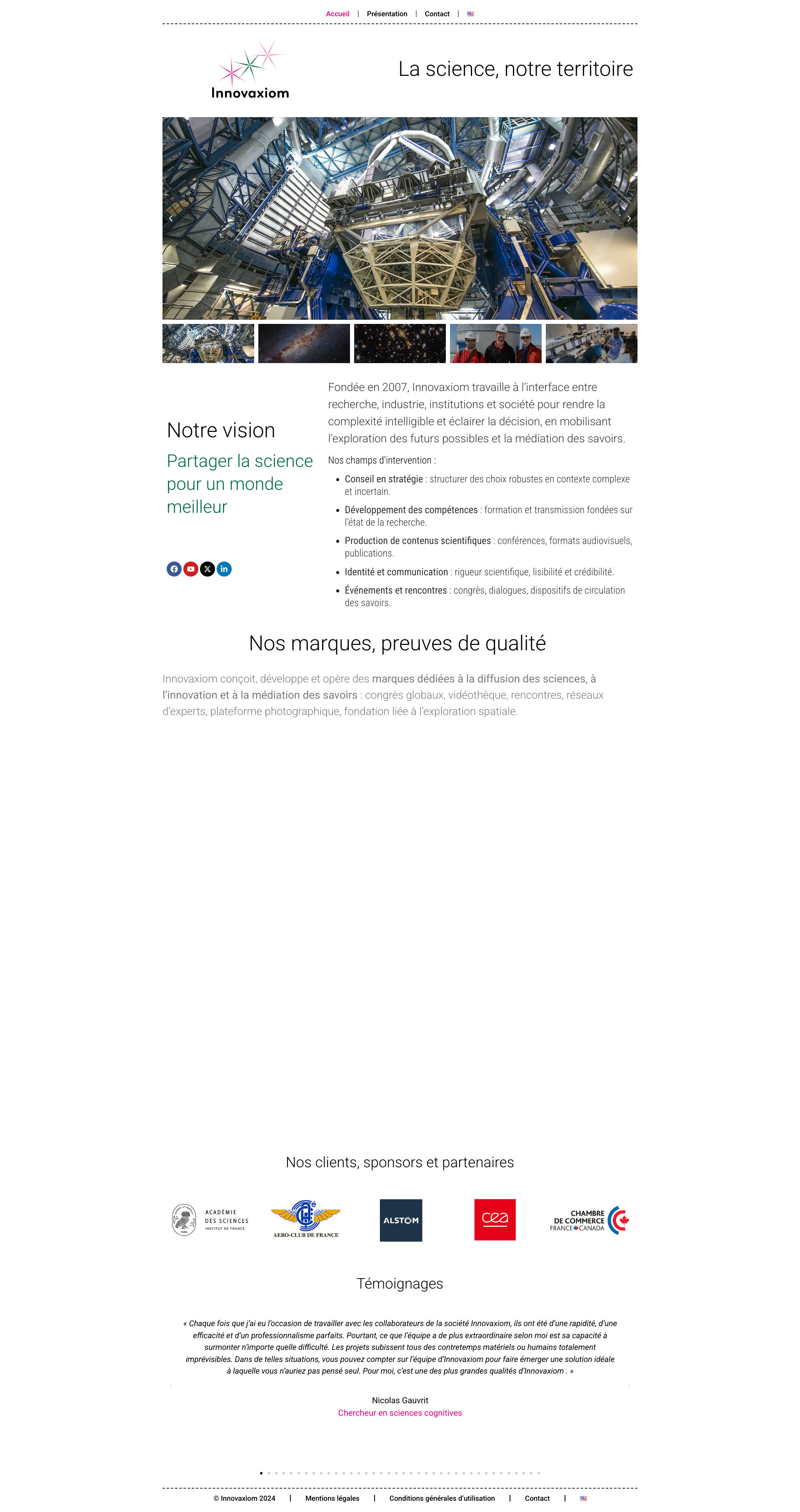 Aperçu du site