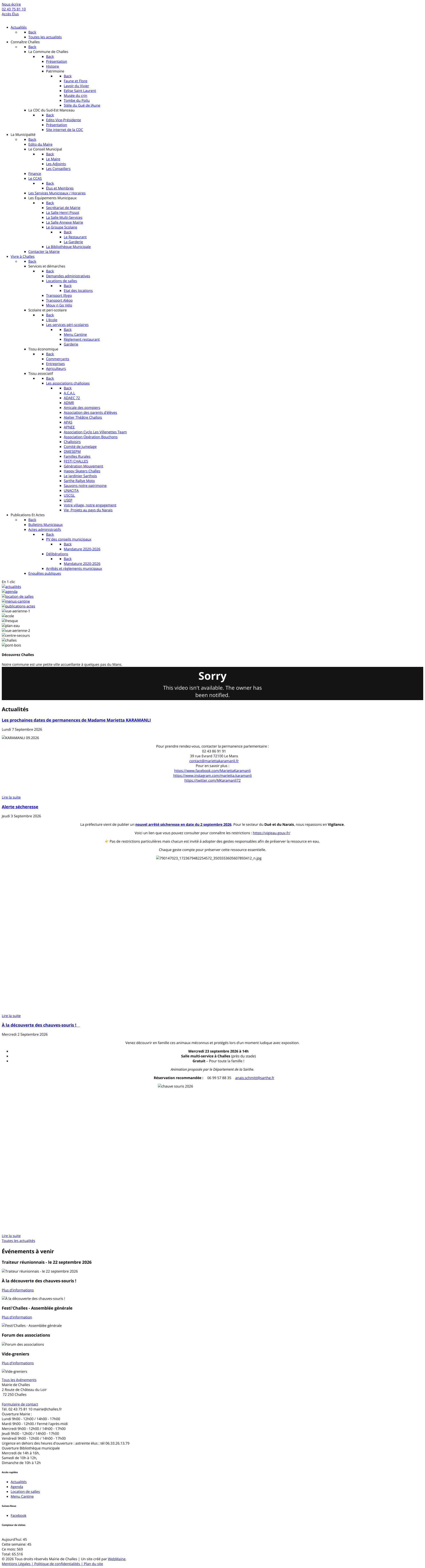 Aperçu du site